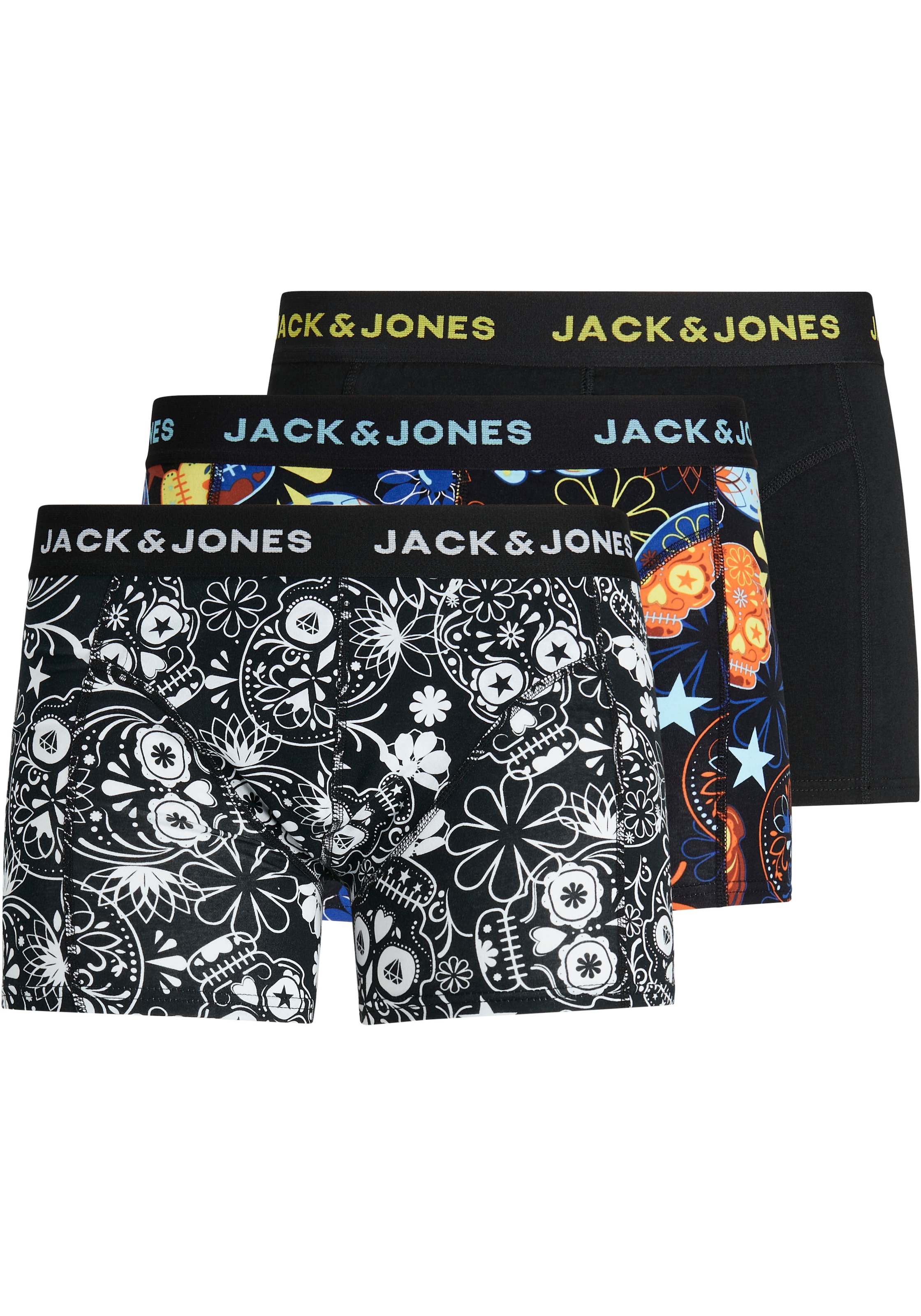 Boxershorts »JACSUGAR SKULL TRUNKS 3 PACK. NOOS«, (Packung, 3 St.)