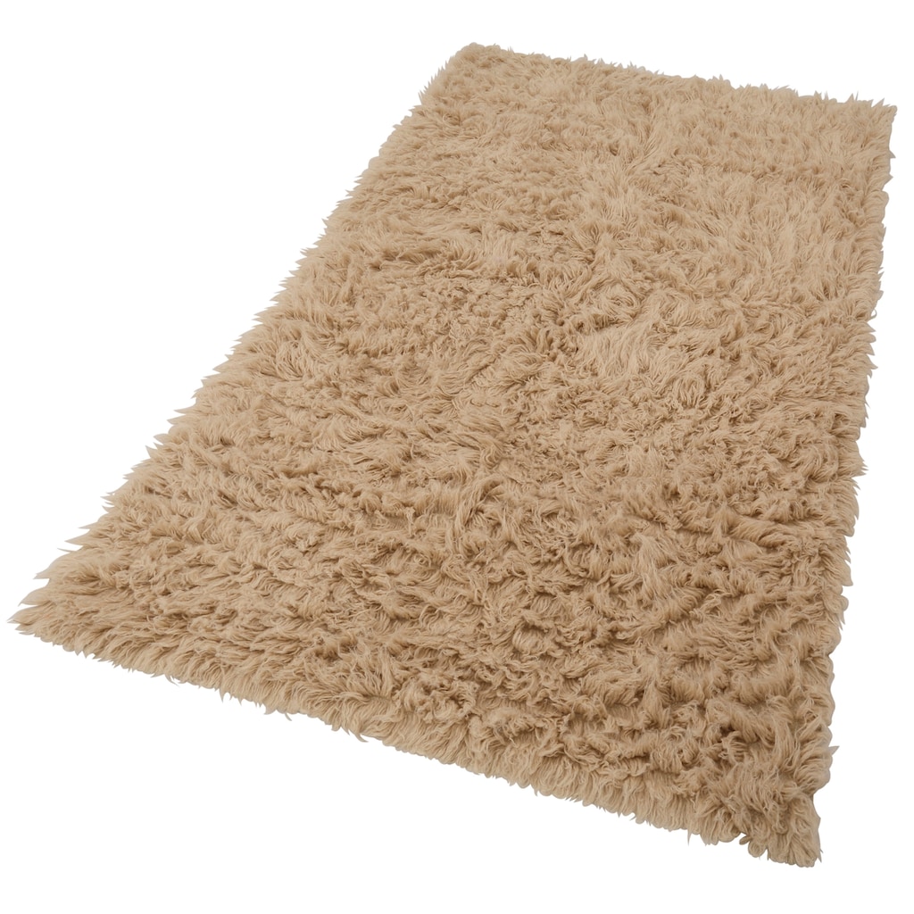 Böing Carpet Wollteppich »Flokati 1500 g«, rechteckig, 60 mm Höhe, Handweb Teppich, Uni Farben, reine Wolle, handgewebt, ideal im Wohnzimmer & Schlafzimmer