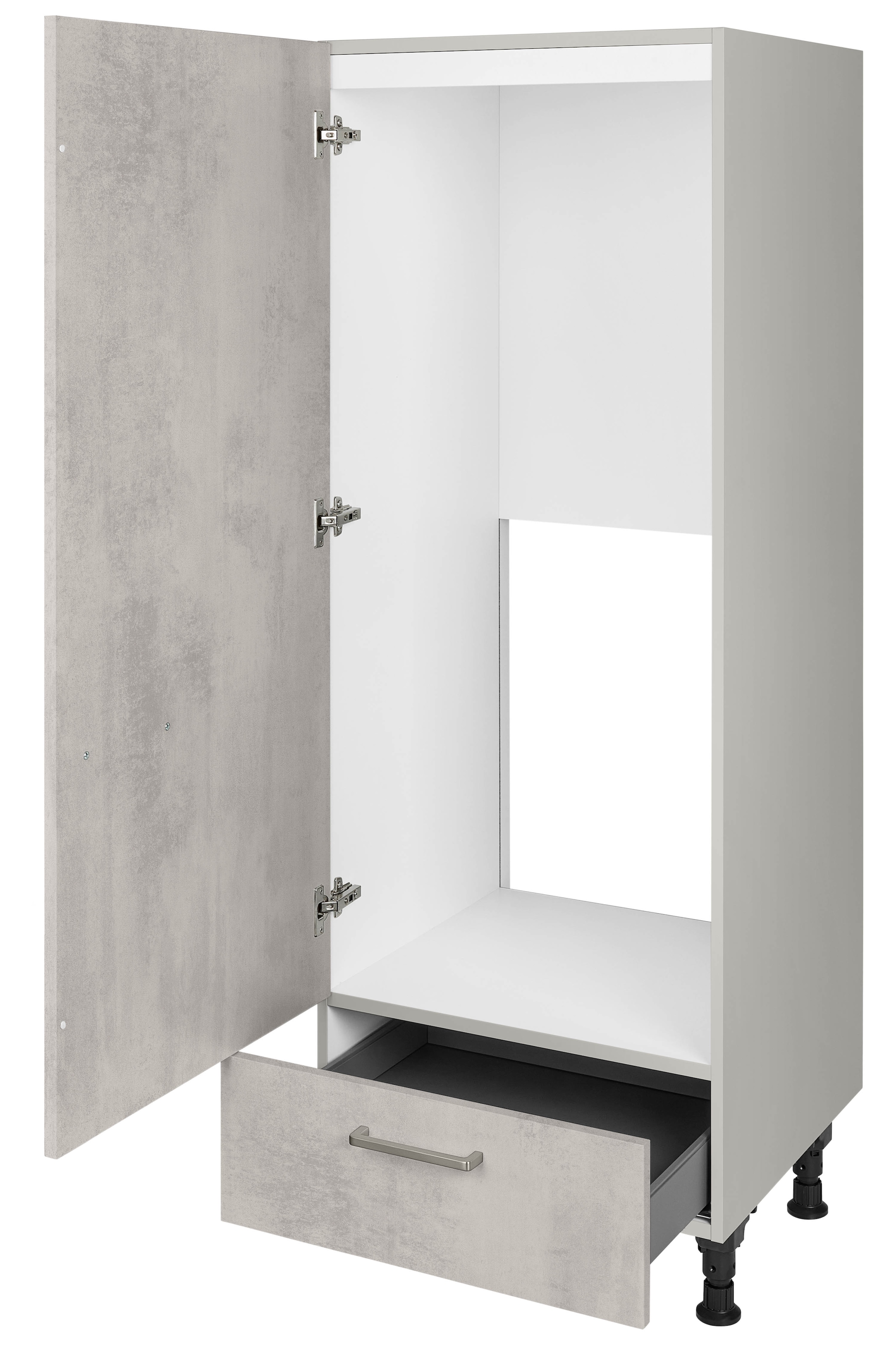 nobilia® Kühlumbauschrank »"Riva", Ausrichtung wählbar, mit Schubkasten,«, vormontiert, Breite/Höhe: 60/167,8 cm