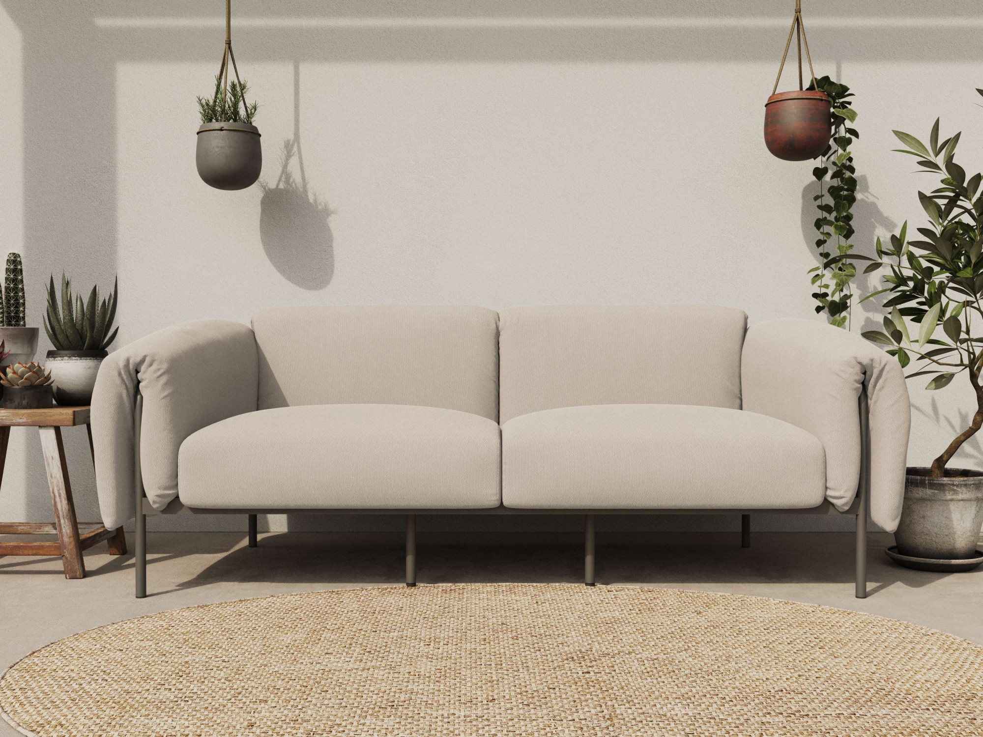 andas 2-Sitzer »Lumi«, Outdoor Gartensofa, wetterfeste Materialien, Breite 186 cm