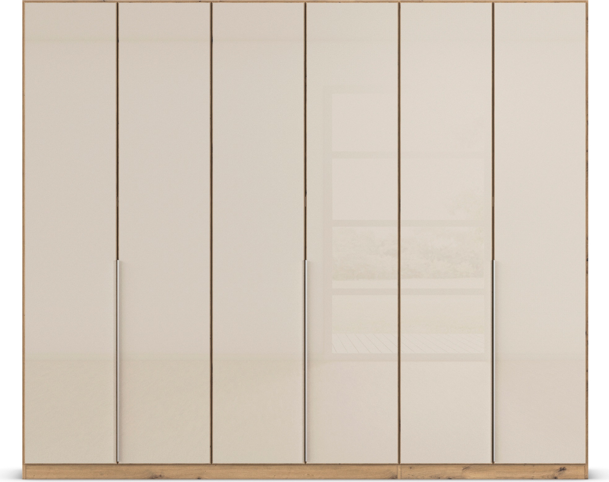 rauch Drehtürenschrank »Kleiderschrank Kleiderschränke Schrank Garderobe AGORDO mit Glasfront«, (in zwei Griff-Farben), durchdachte Innenausstattung, in 6 Breiten und 2 Höhen MADE IN GERMANY