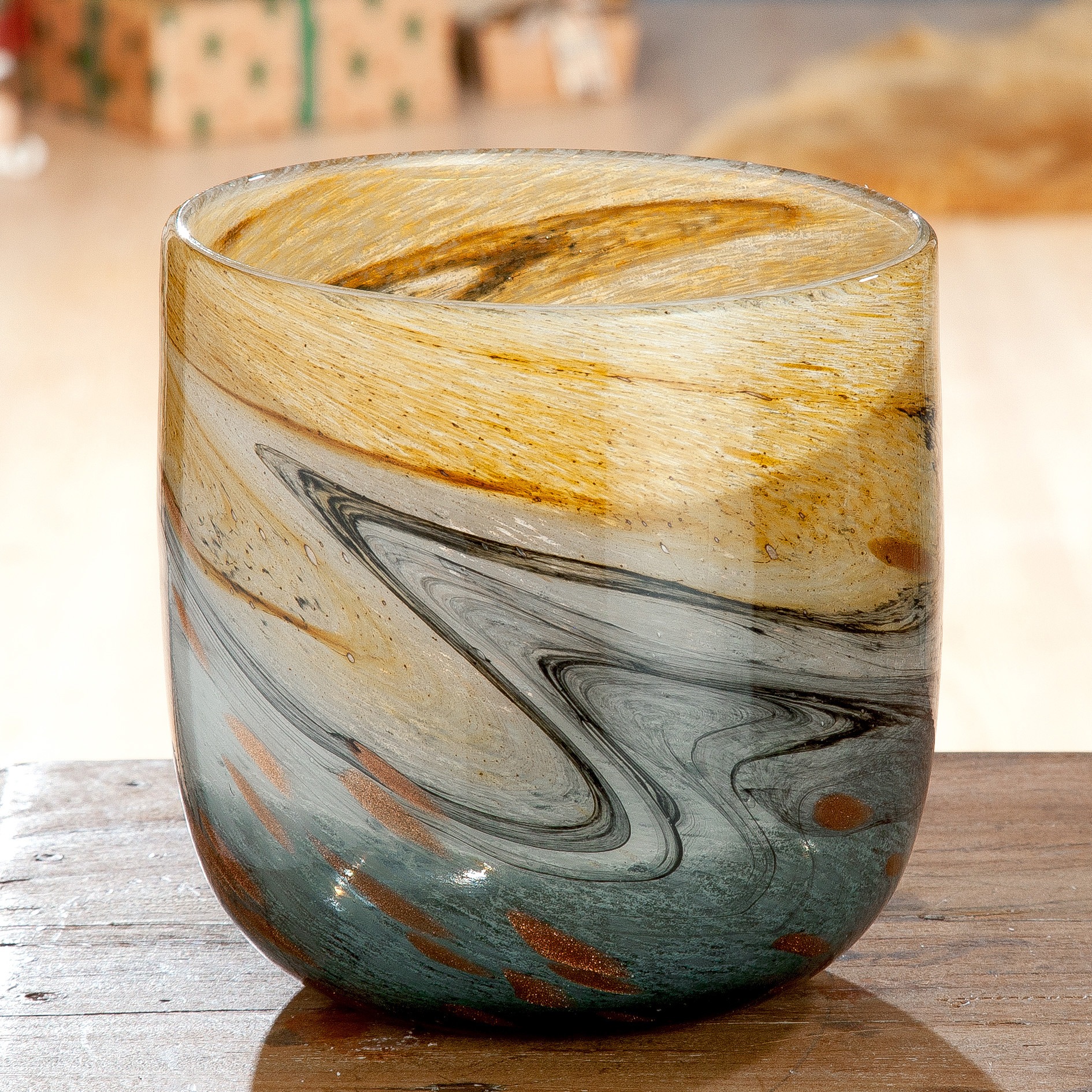 GILDE Tischvase »Vida«, (1 St.), aus Glas, mundgeblasen, Höhe ca. 17 cm