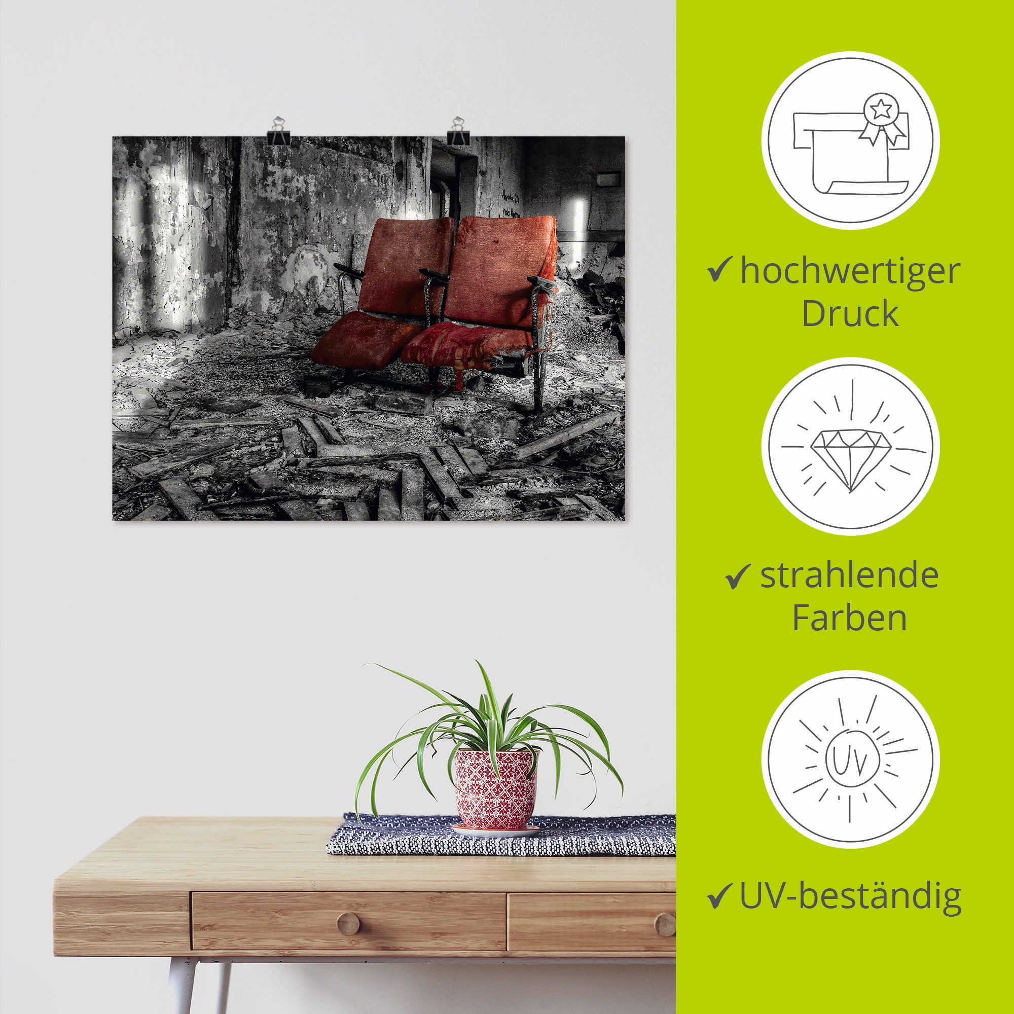Artland Wandbild »Lost Place - Zusammen«, Architektonische Elemente, (1 St.), als Leinwandbild, Poster in verschied. Größen
