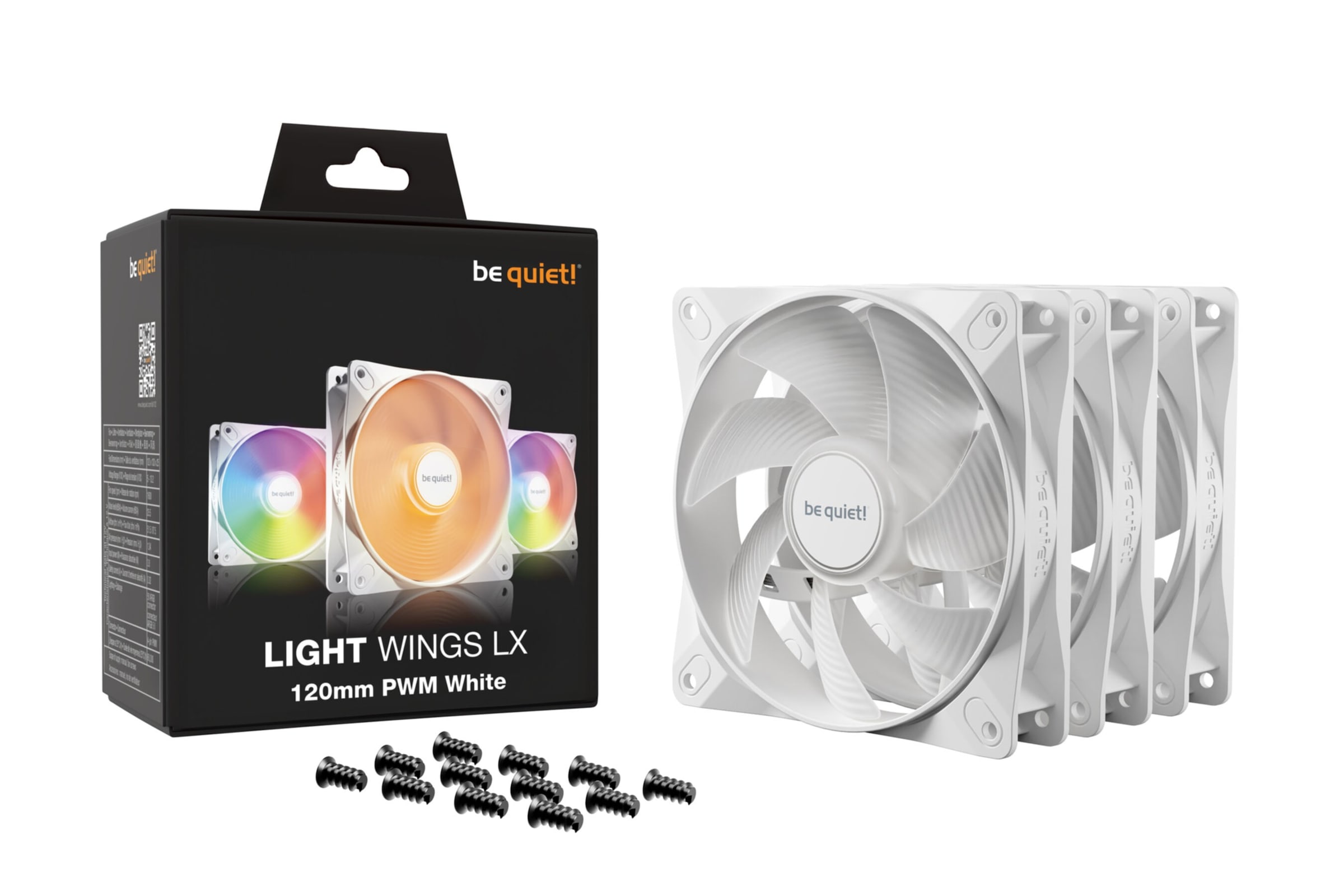 be quiet! Gehäuselüfter »LIGHT WINGS LX 120mm PWM 3-Pack White«