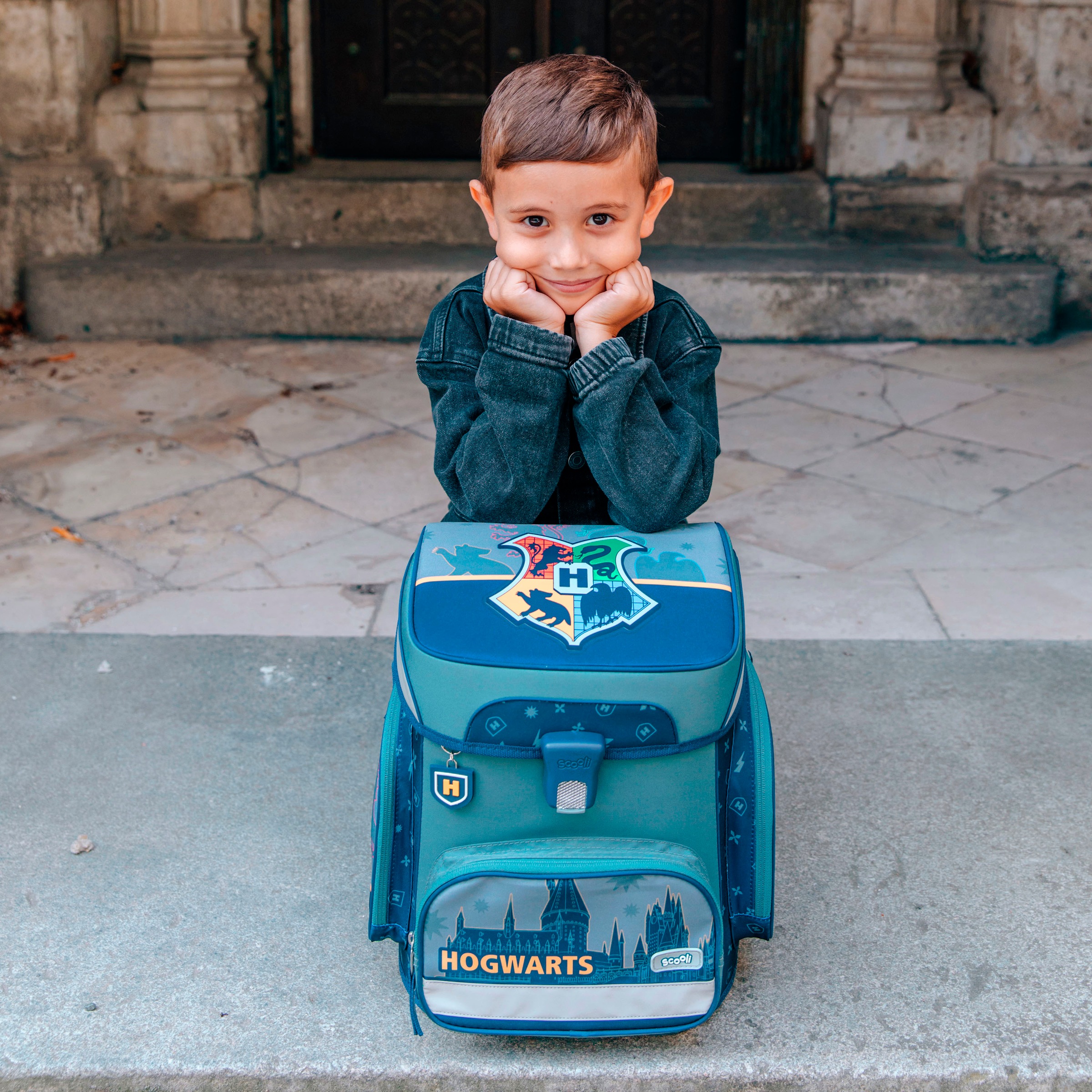 Scooli Schulranzen »EasyFit, Harry Potter Hogwarts«, Reflektoren