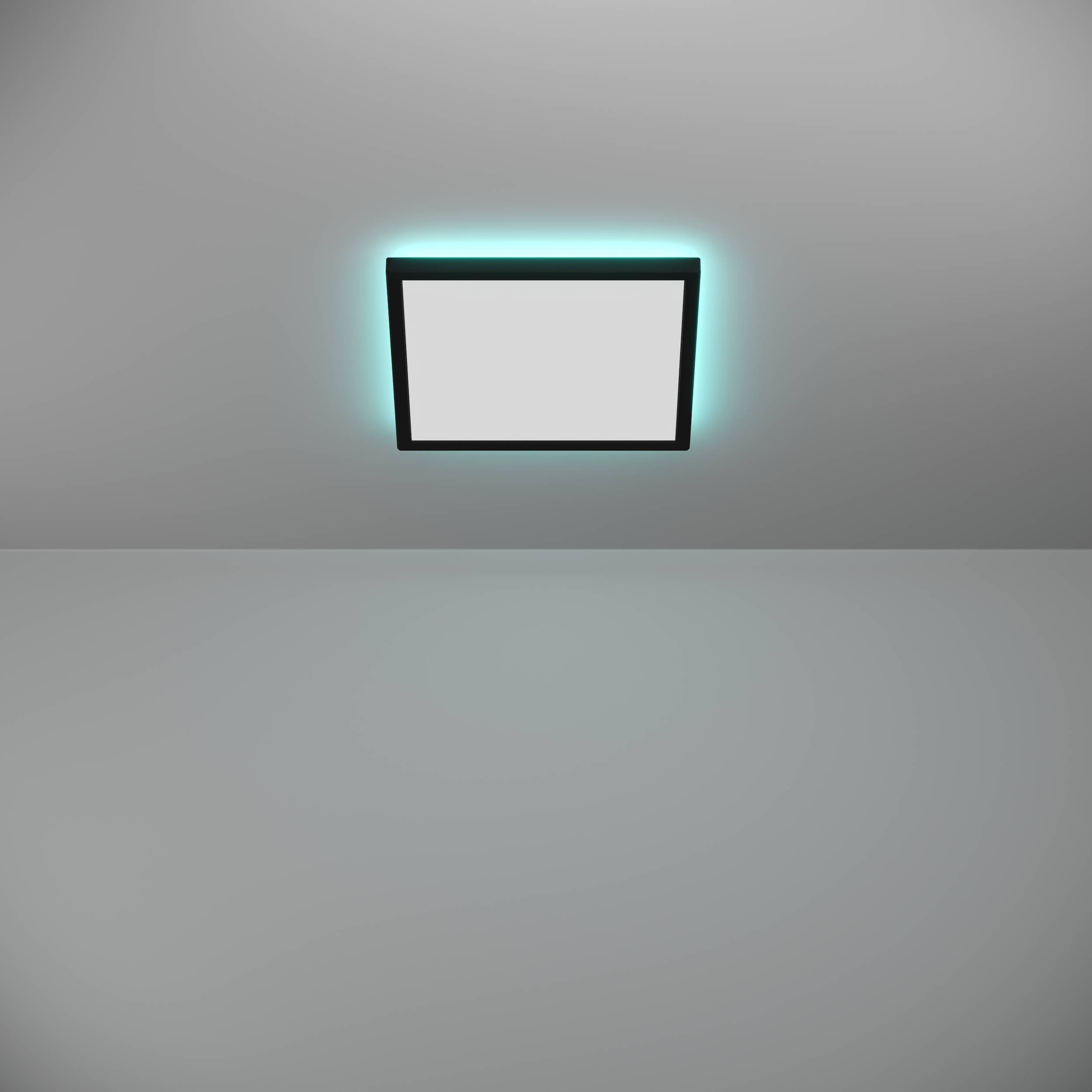 EGLO Deckenleuchte »Rovito-Z Deckenlampe, ZigBee 3.0, Kunststoff, Badezimmerlampe, IP44« LED-Modul 1 Stk. Kaltweiß | RGB Wand-/Deckenleuchte - L29 x B29 x H3 cm - schwarz - 13,4W inkl.