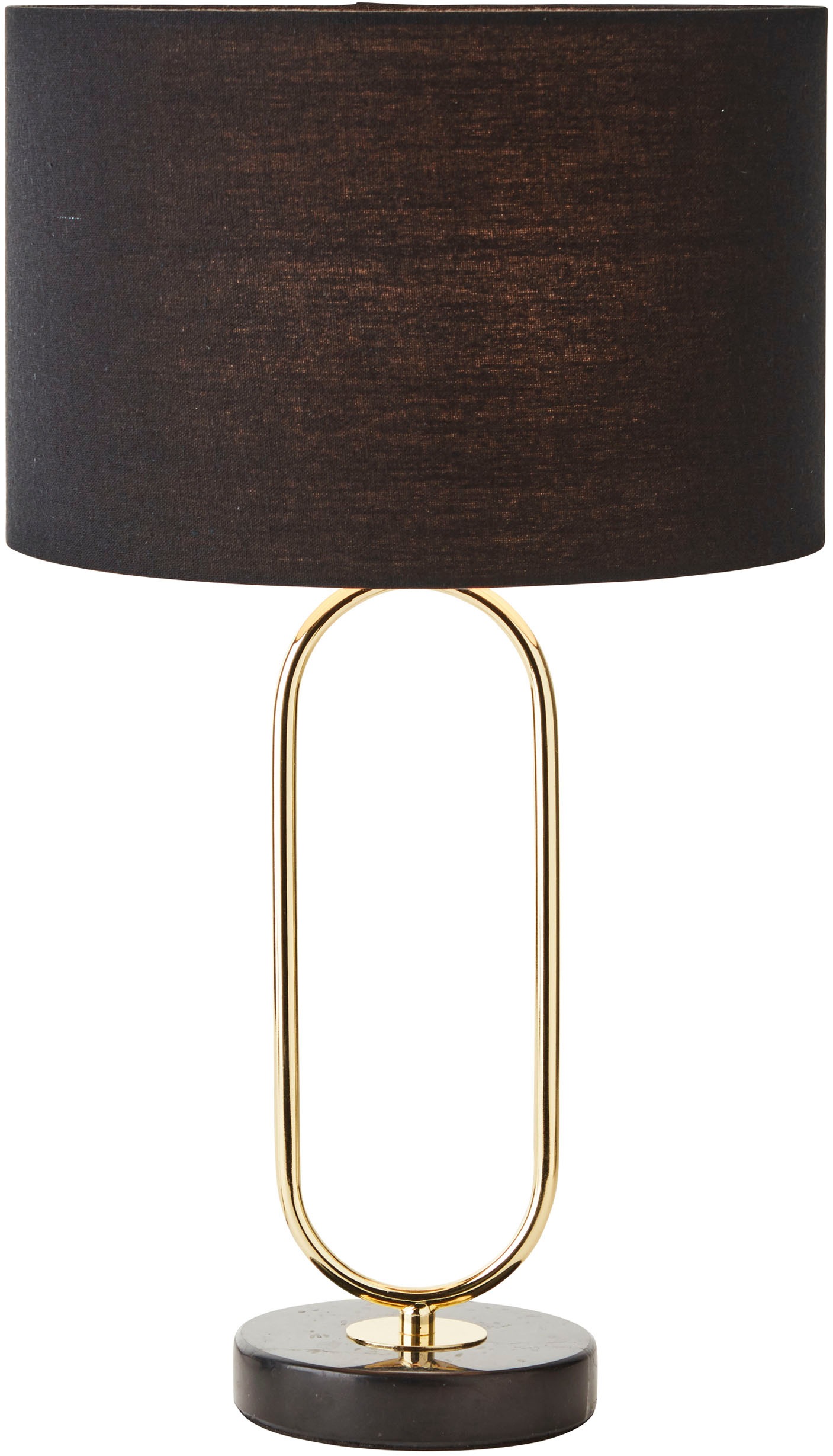 Guido Maria Kretschmer Home&Living Tischleuchte »Zeria«, 1 flammig-flammig,  Tischlampe mit Fuß aus Marmor, schwarzer Stoff-Schirm auf Raten kaufen