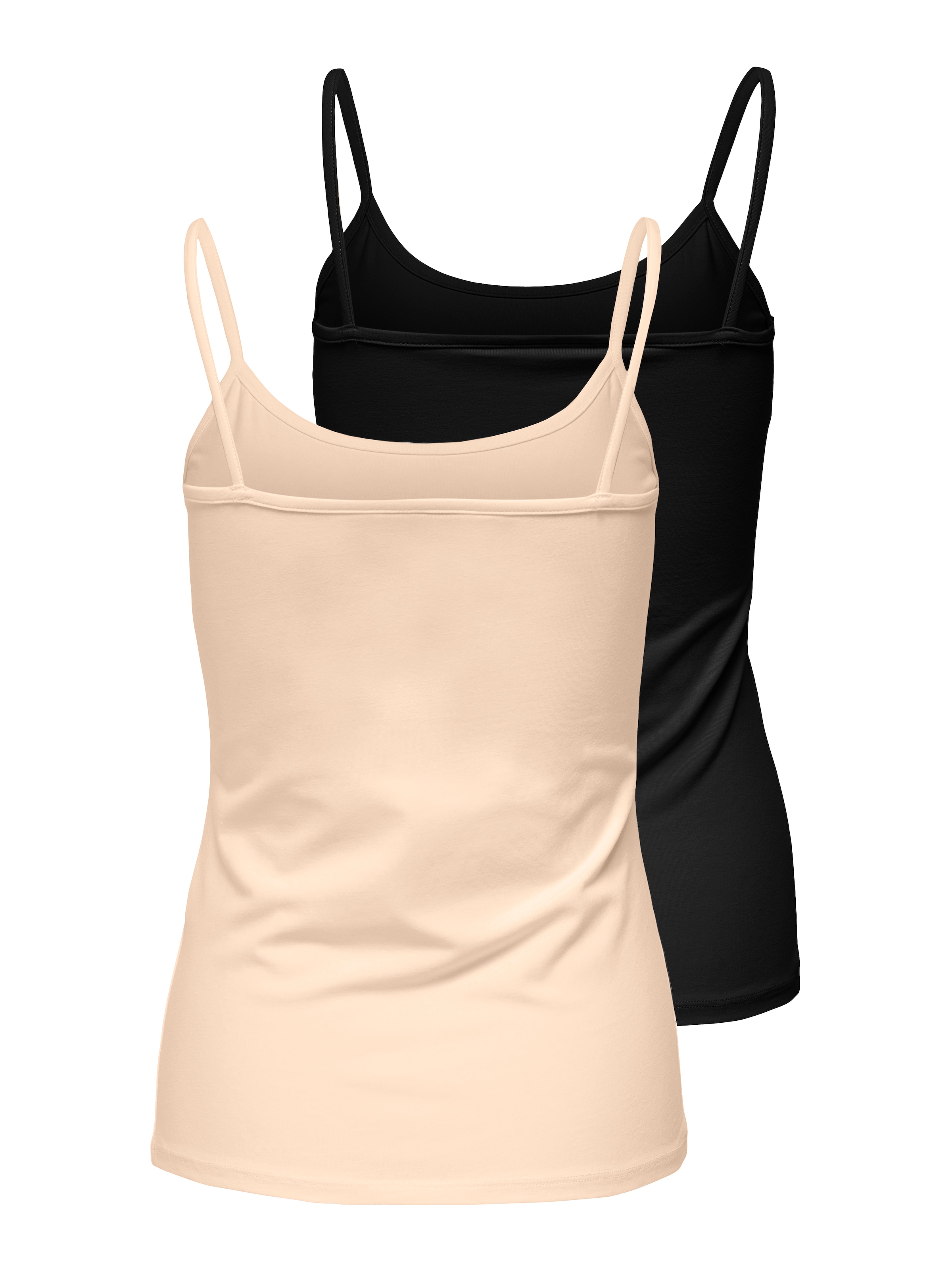 ONLY Spaghettitop »ONLLOVE – Spaghettitops im Doppelpack mit elastischem Tragekomfort« Packung, 2 tlg. Baumwollmischung, regular fit