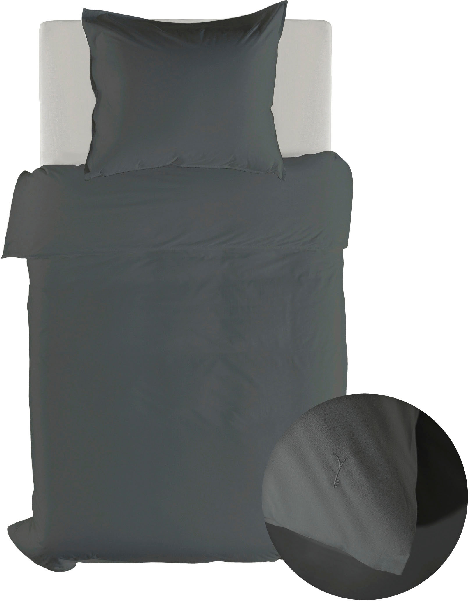 YELLOW Bettwäsche »Suite-Mumbai« 2 Stk. tlg. Uni Design, 100% Baumwolle ab günstig online kaufen