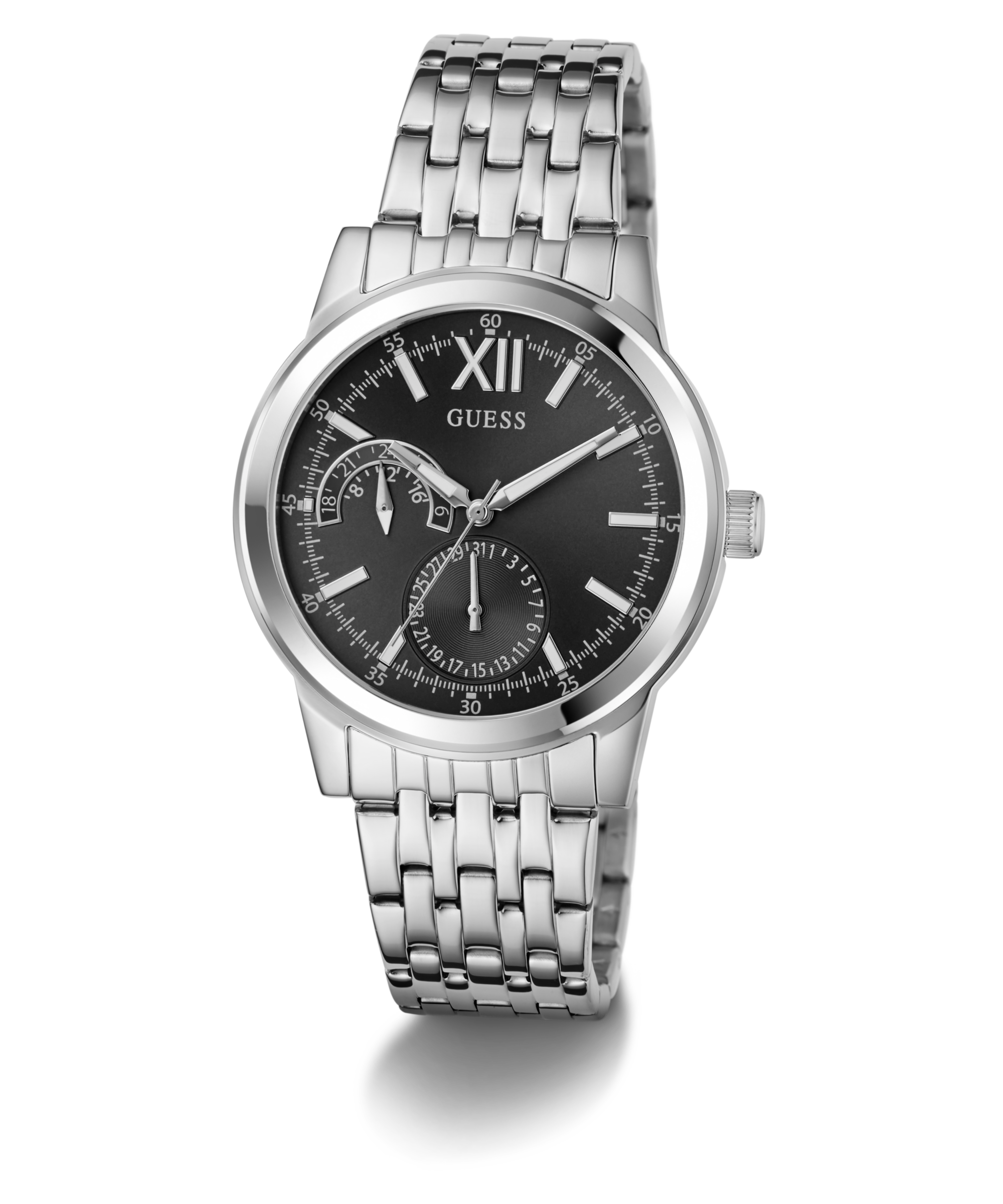 Guess Quarzuhr »EMERSON« Quarzuhr, Armbanduhr, Herrenuhr, Edelstahlarmband, Datum