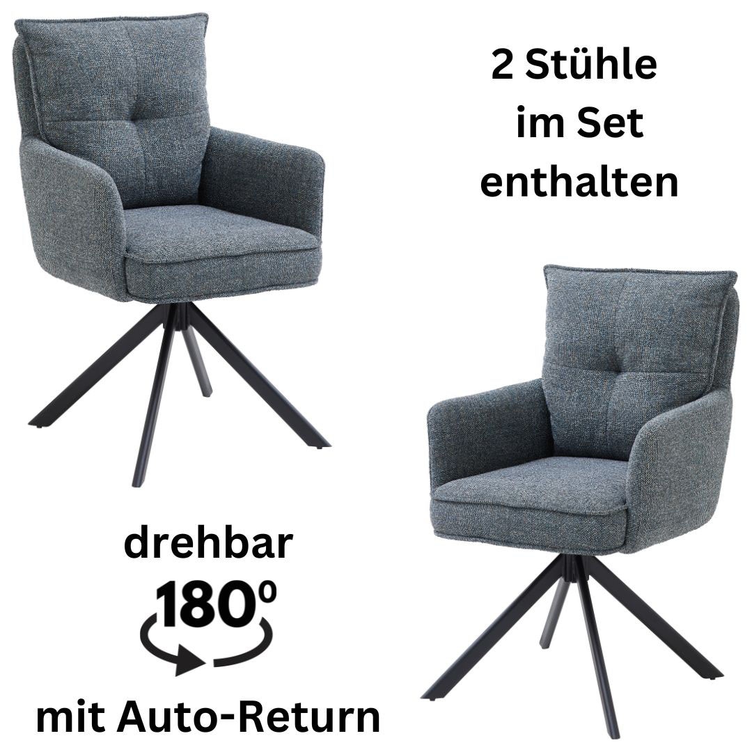Stolkom Armlehnstuhl »Sofia young«, (Set), 2 St., Struktur, 180 grad drehba günstig online kaufen