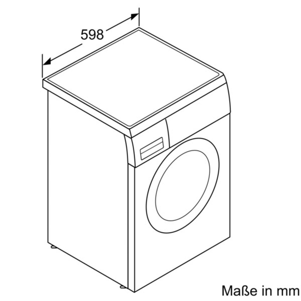 SIEMENS Waschmaschine »WU14UTA8«, iQ500, WU14UTA8, 8 kg, 1400 U/min, unterbaufähig
