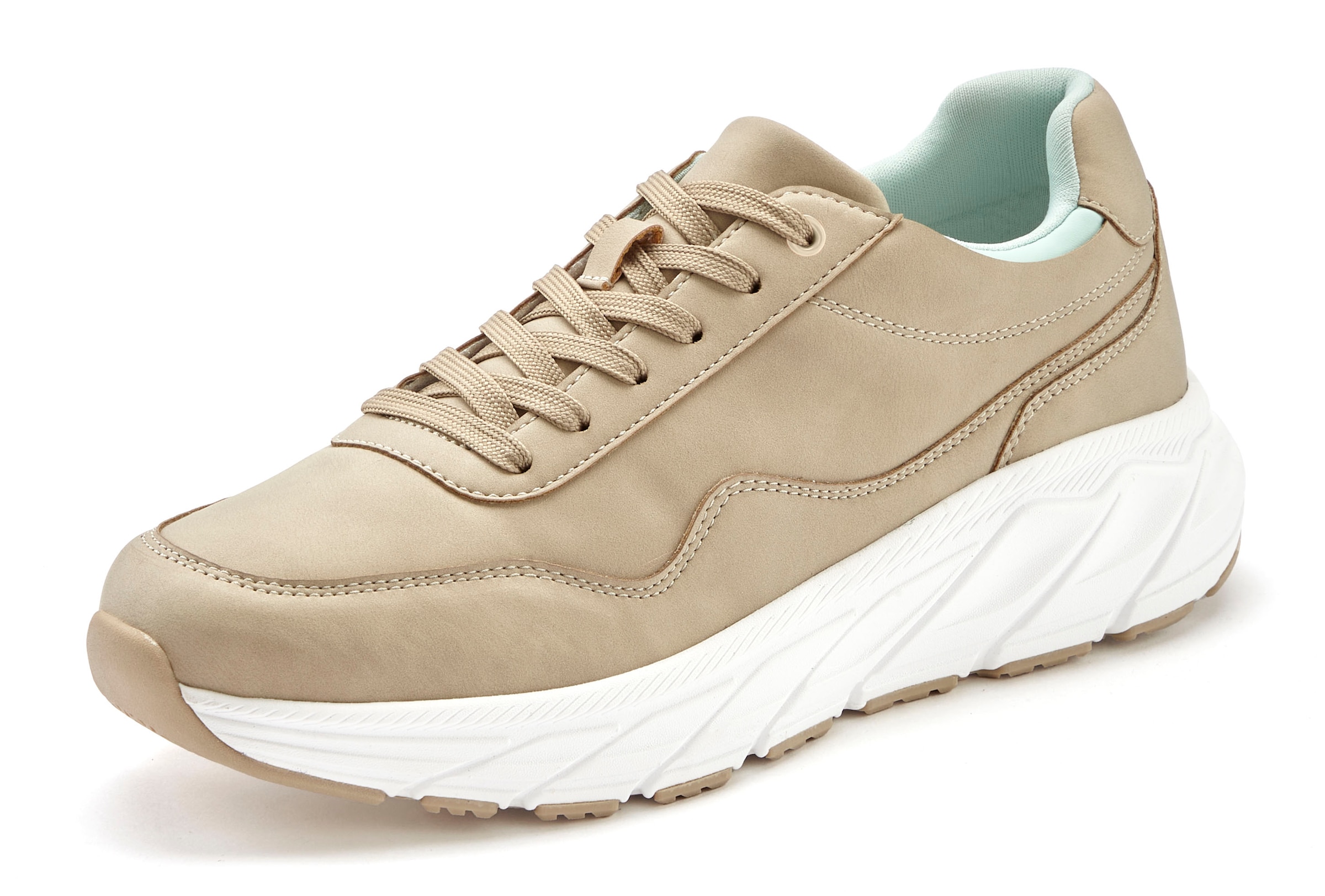 John Devin Sneaker »Schnürschuh, Freizeitschuh, Schnürhalbschuh, Halbschuh, Turnschuh«  mit kontrastfarbenem Innenfutter Unisex VEGAN