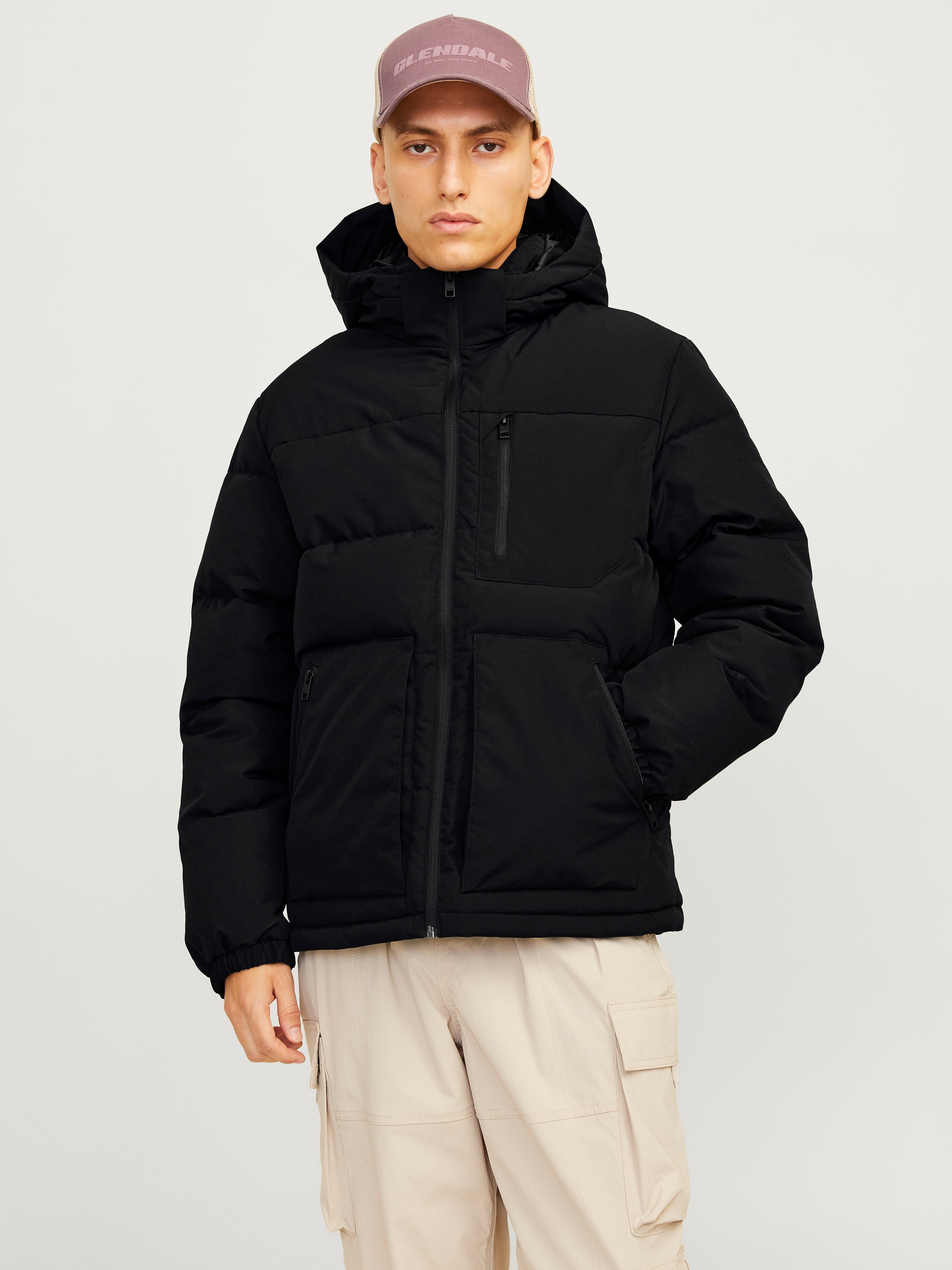 JACK & JONES Steppjacke »JJEOTTO PUFFER JACKET SN« mit Kapuze Black S S Moderne Jacke von Jack & Jones