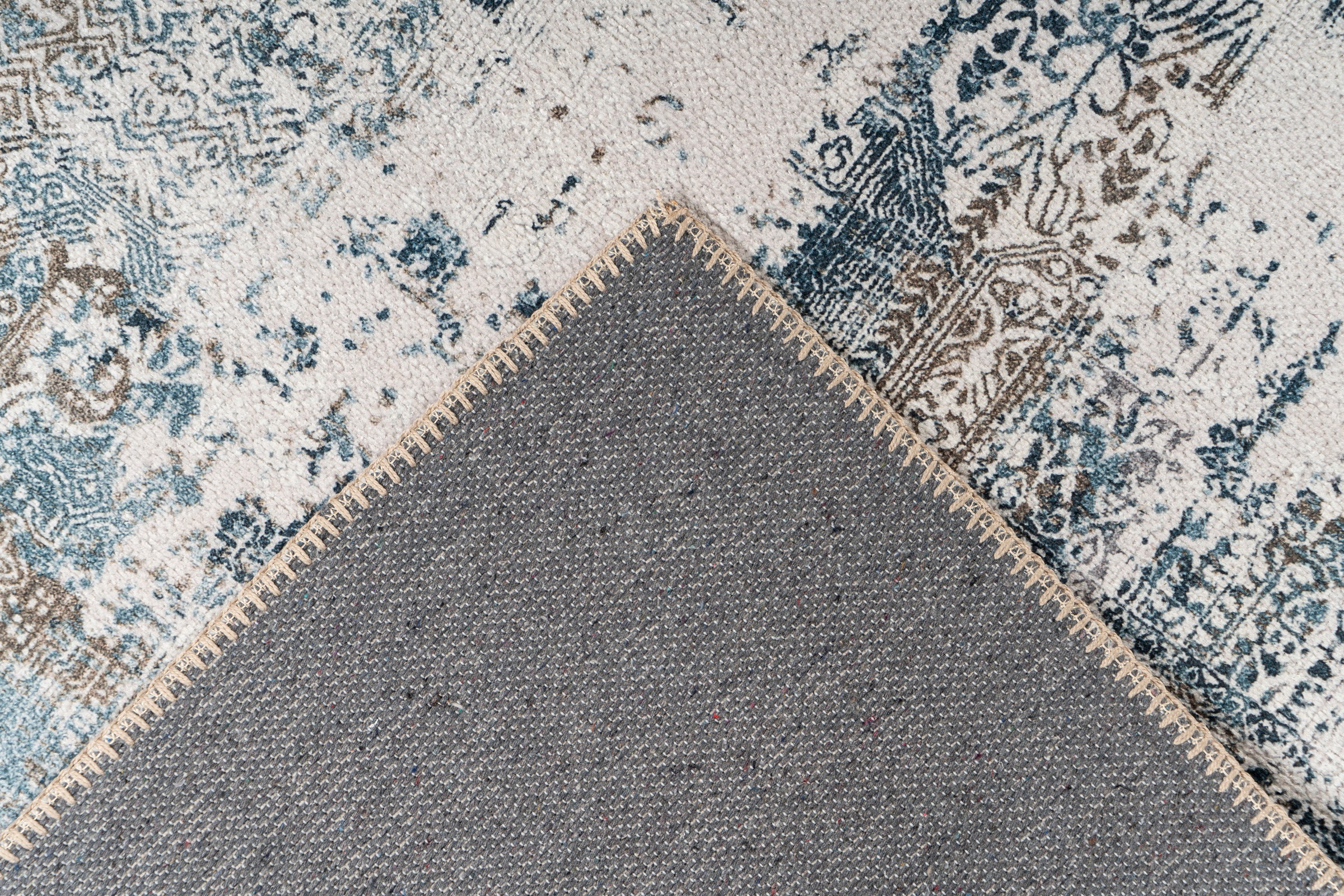 me gusta Teppich »Faye 1025«, rechteckig, 6 mm Höhe, Flachgewebe, gedrucktes Motiv, Wohnzimmer, Esszimmer