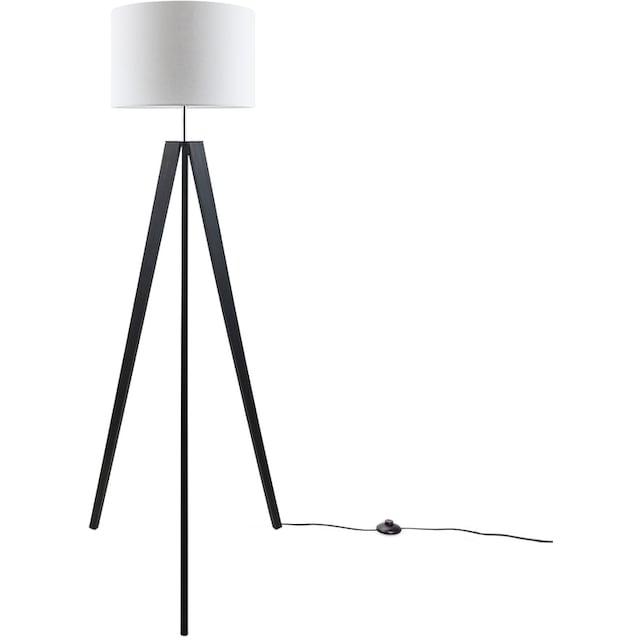 Paco Home Stehlampe »Canvas uni Color«, 1 flammig-flammig, Stehlampe  Vintage Fuß LED Lampe Wohnzimmer Skandinavischer Stil E27 online bestellen