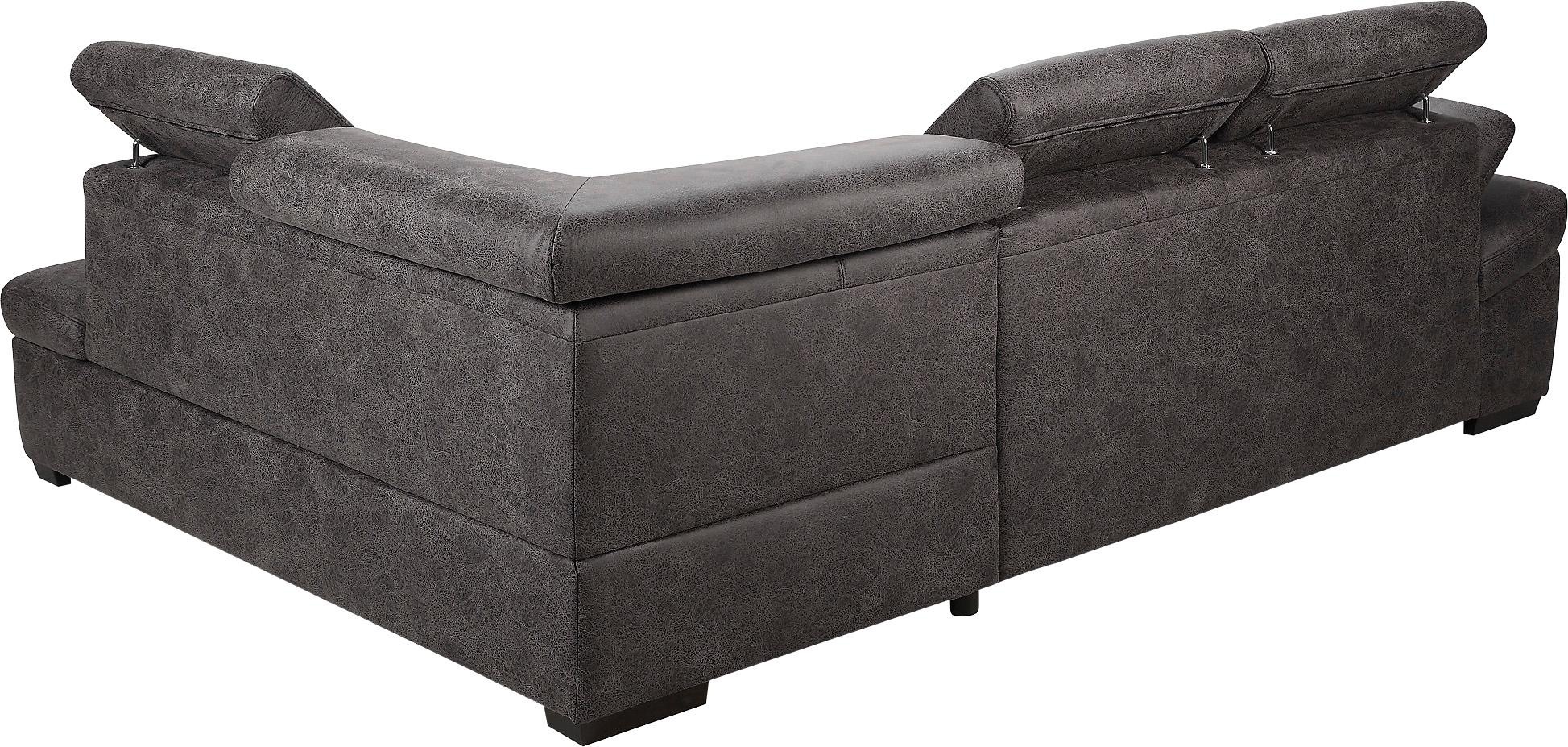 exxpo - sofa fashion Ecksofa »Salerno, klassisch modernes Funktionssofa, hoher Sitzkomfort, L-Form«, inkl. Kopf- und Armteilverstellung, wahlweise mit Bettfunktion