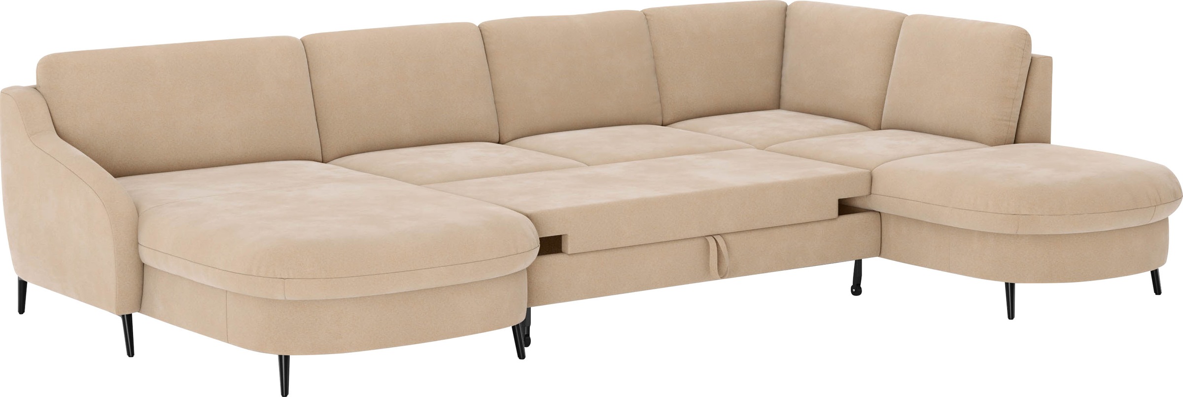 sit&more Wohnlandschaft »Soul U-Form«, wahlweise mit Bettfunktion und Bettkasten oder Schubkasten