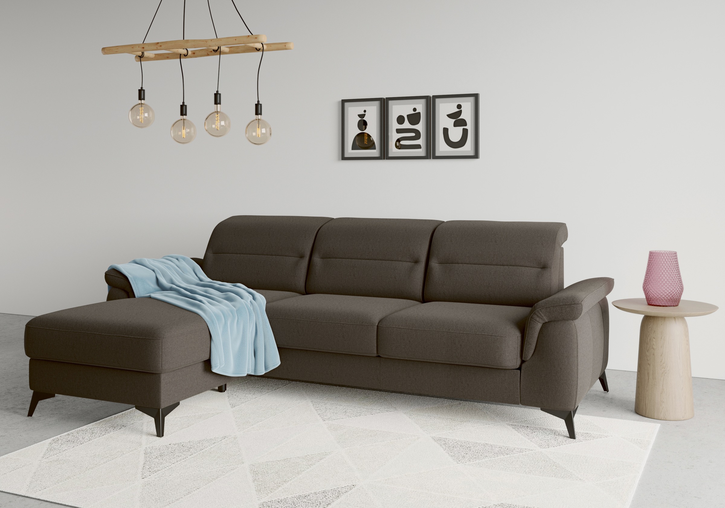 sit&more Ecksofa »Sinatra L-Form« mit Recamiere, optional mit Kopfteilverst günstig online kaufen