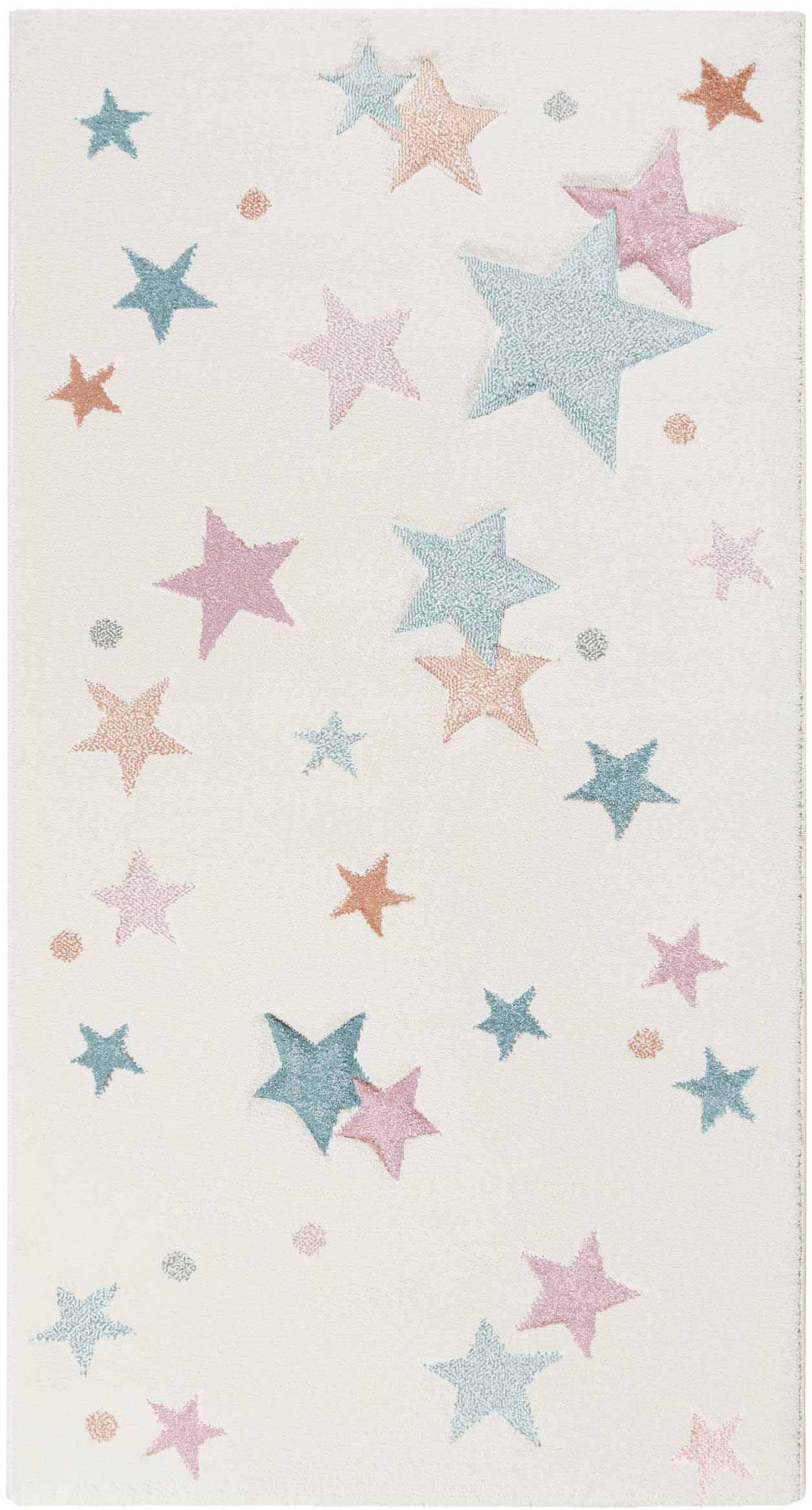 Esprit Kinderteppich »Jonne ESP-4639«, rechteckig, 13 mm Höhe, Kurzflor, Sterne in pastell Farben, Kinderzimmer