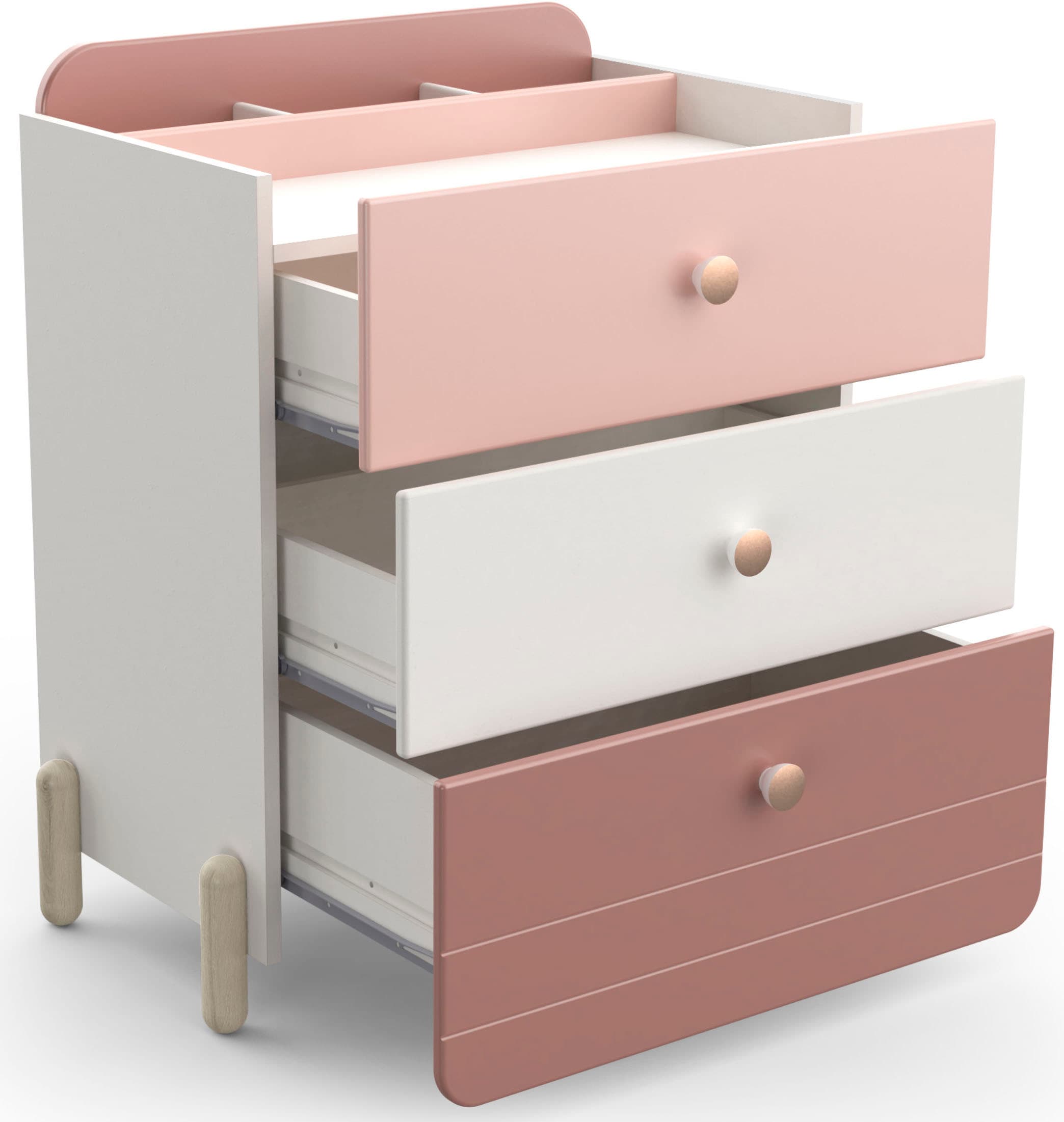 Demeyere GROUP Kombikommode »Jade«, Schublade mit Rollenauszügen, Runde Knopfgriffe mit Roségold-Finish