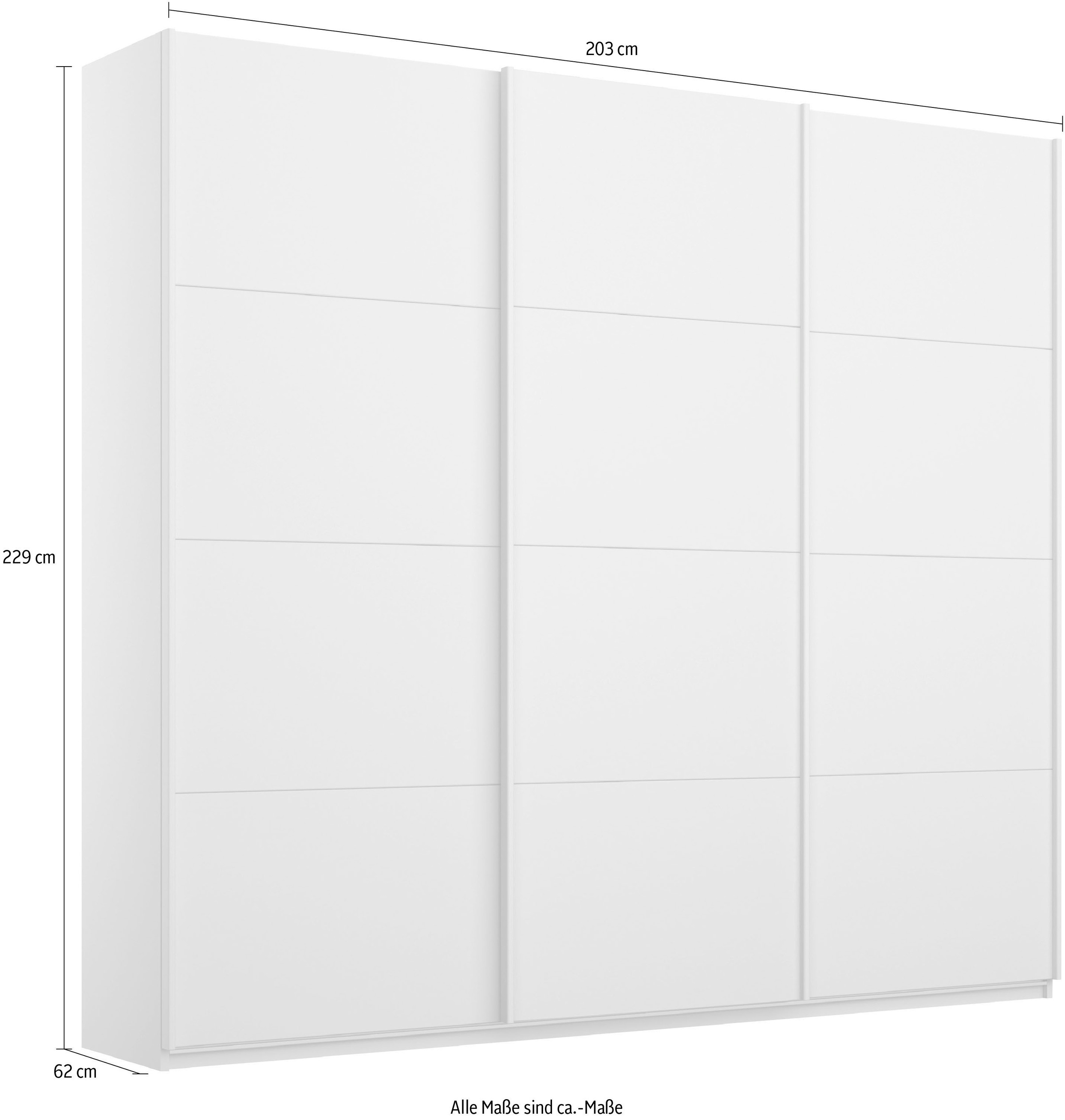 rauch Schwebetürenschrank »Kleiderschrank Schrank Garderobe TOPSELLER OTELI inkl. Inneneinteilung«, mit 3 Innenschubladen sowie zusätzlichen Einlegeböden MADE IN GERMANY