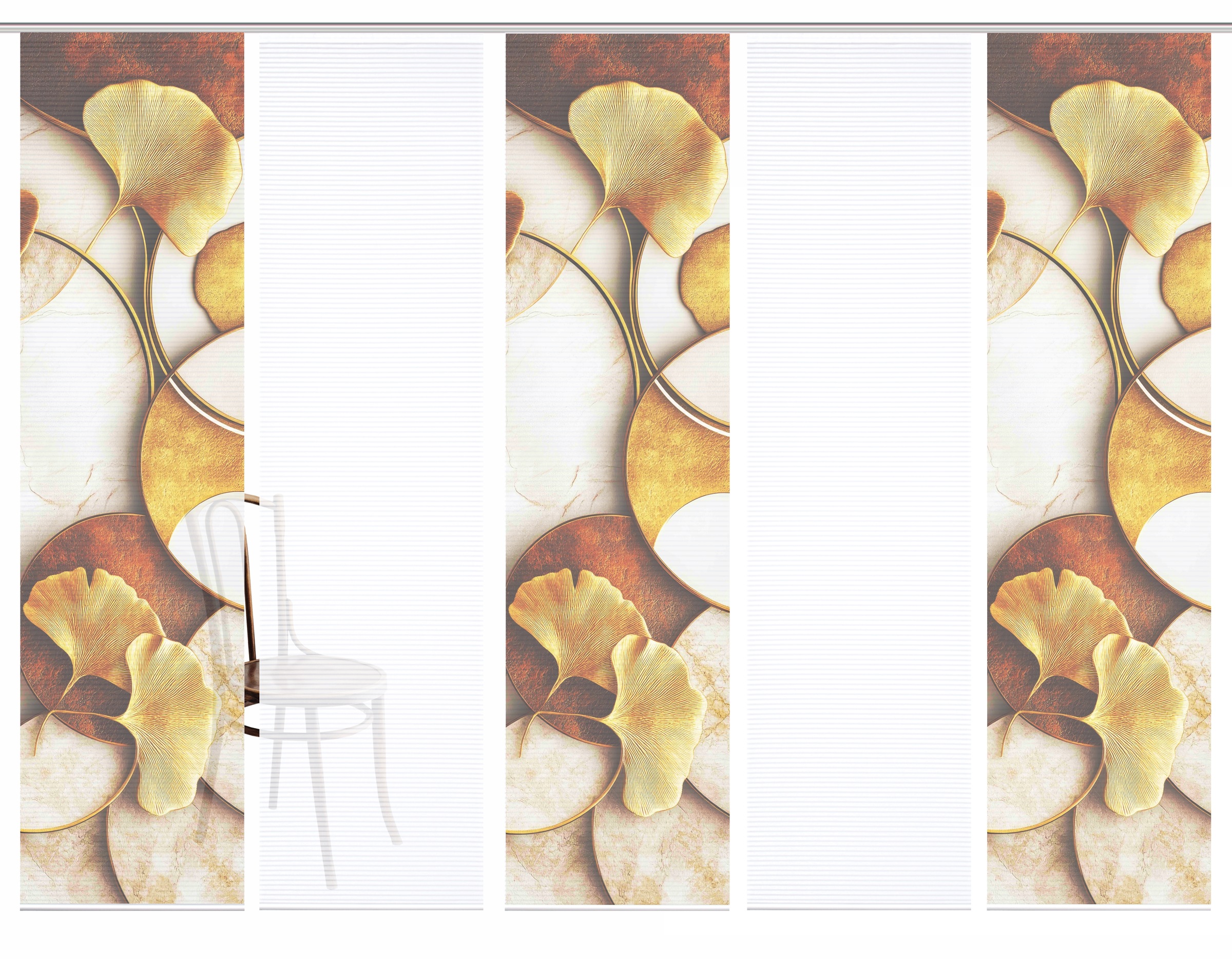 HOME in green Schiebegardine »STORM« Paneelwagen 5 Stk. tlg. Bambusoptik, S günstig online kaufen