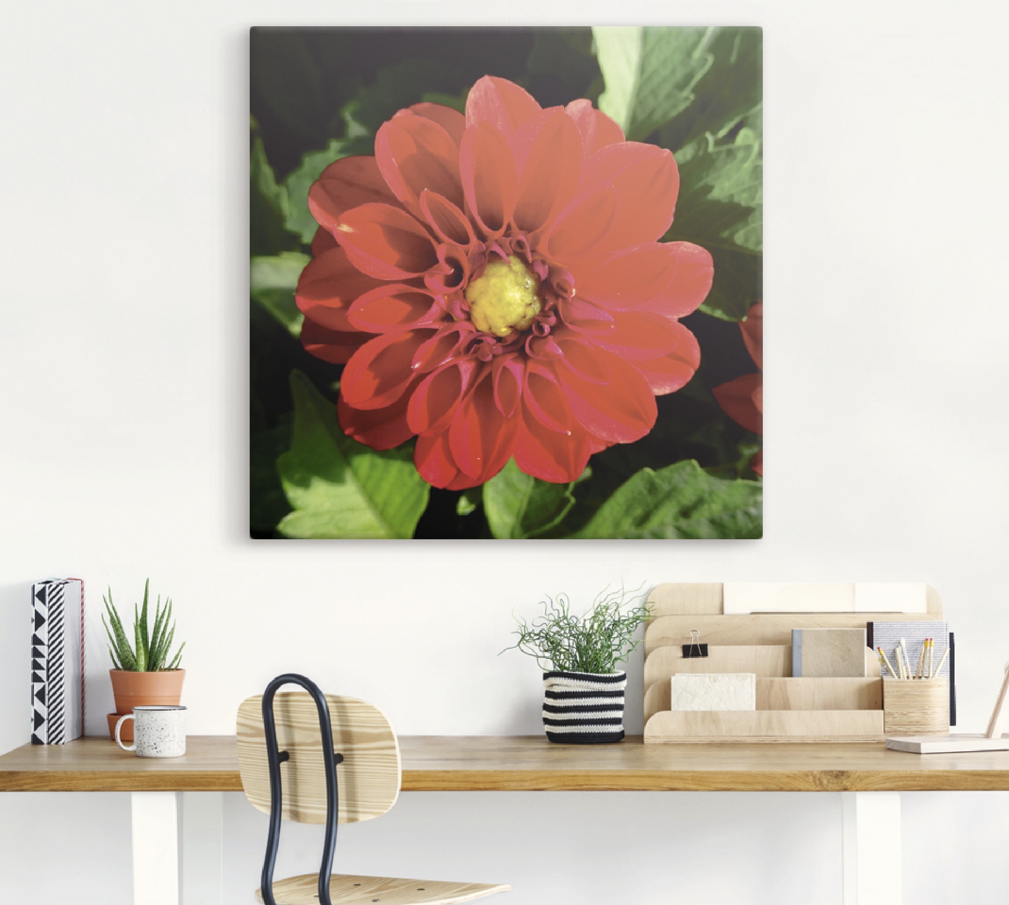 Artland Wandbild »Rote Dahlienblüte«, Blumen, (1 St.), als Alubild,  Leinwandbild, Wandaufkleber oder Poster in versch. Größen online bestellen | Poster