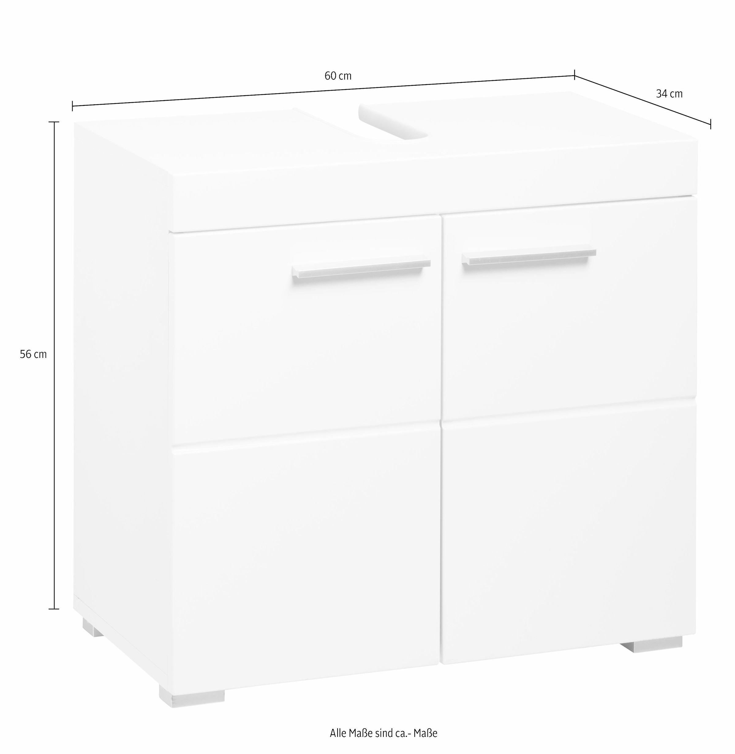 Aussparung INOSIGN und Badezimmerschrank Höhe Türen »Avena«, 56 2 cm, Online-Shop mit im Waschbeckenunterschrank bestellen