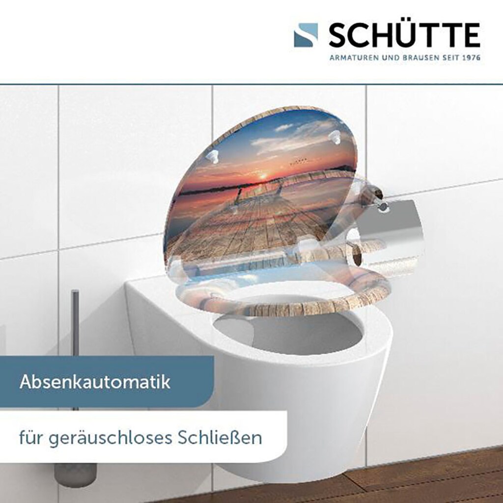 Schütte WC-Sitz »SUNSET SKY«, bruchsicher und kratzfest, Absenkautomatik, Standardmaß