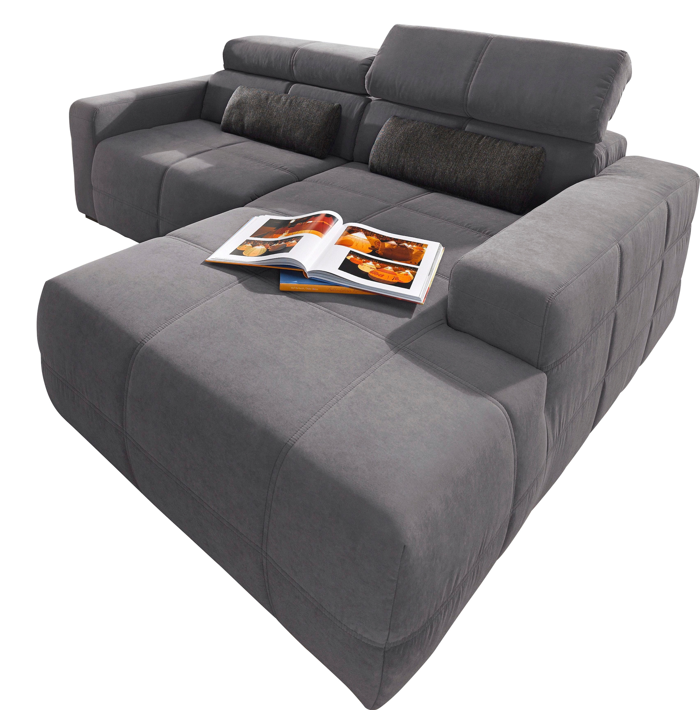 DOMO collection Ecksofa »Brandon B/T/H: 214/100/80 cm, L-Form«, Luxus-Micro günstig online kaufen