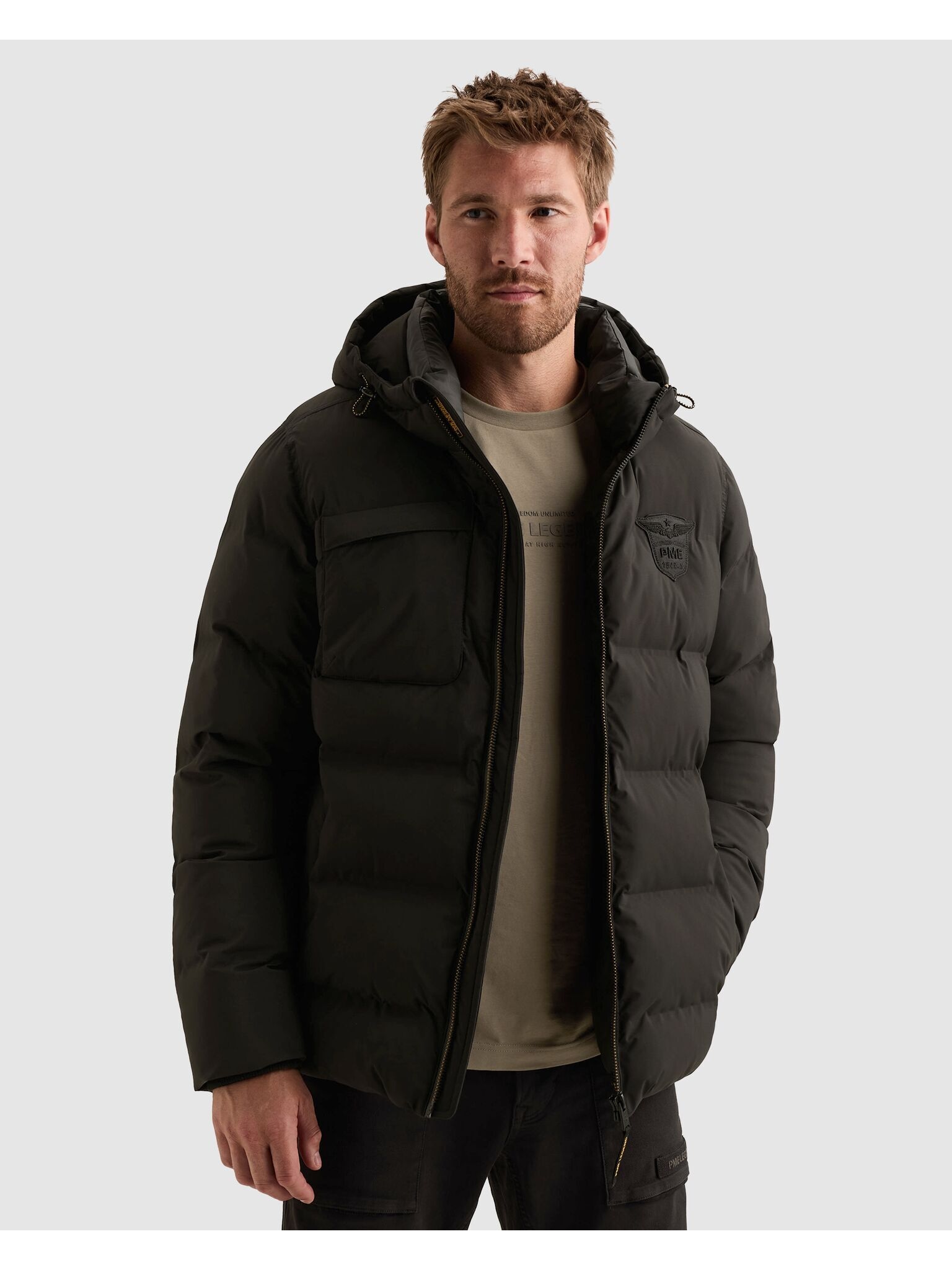 PME LEGEND Winterjacke »AIRSHIP Mach6« mit Kapuze /Pufferjacke - winddicht, atmungsaktiv & wärmend