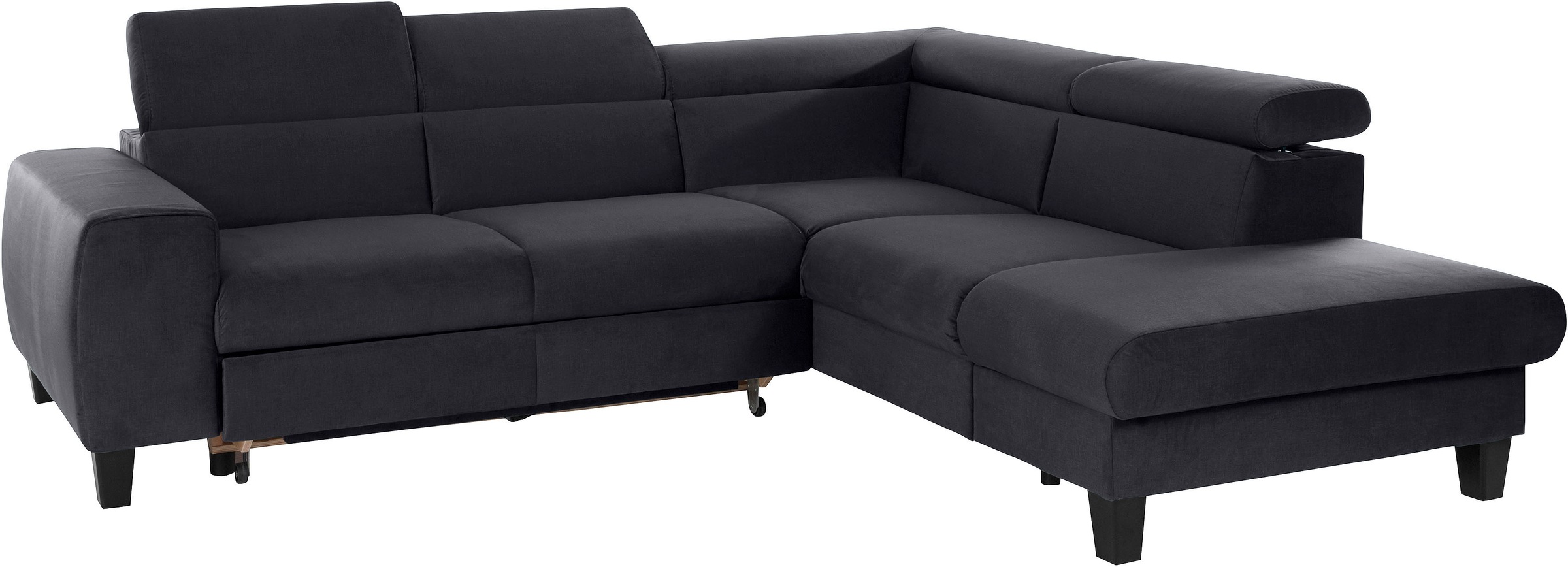 COTTA Ecksofa »Morven L-Form mit Kopfteilverstellung«, wahlweise mit Bettfunktion, Bettkasten & Wireless-Charger