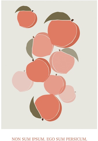 Wandbild »Cultivated Peaches«, (1 St.), Deutsches Premium-Poster Fotopapier mit...
