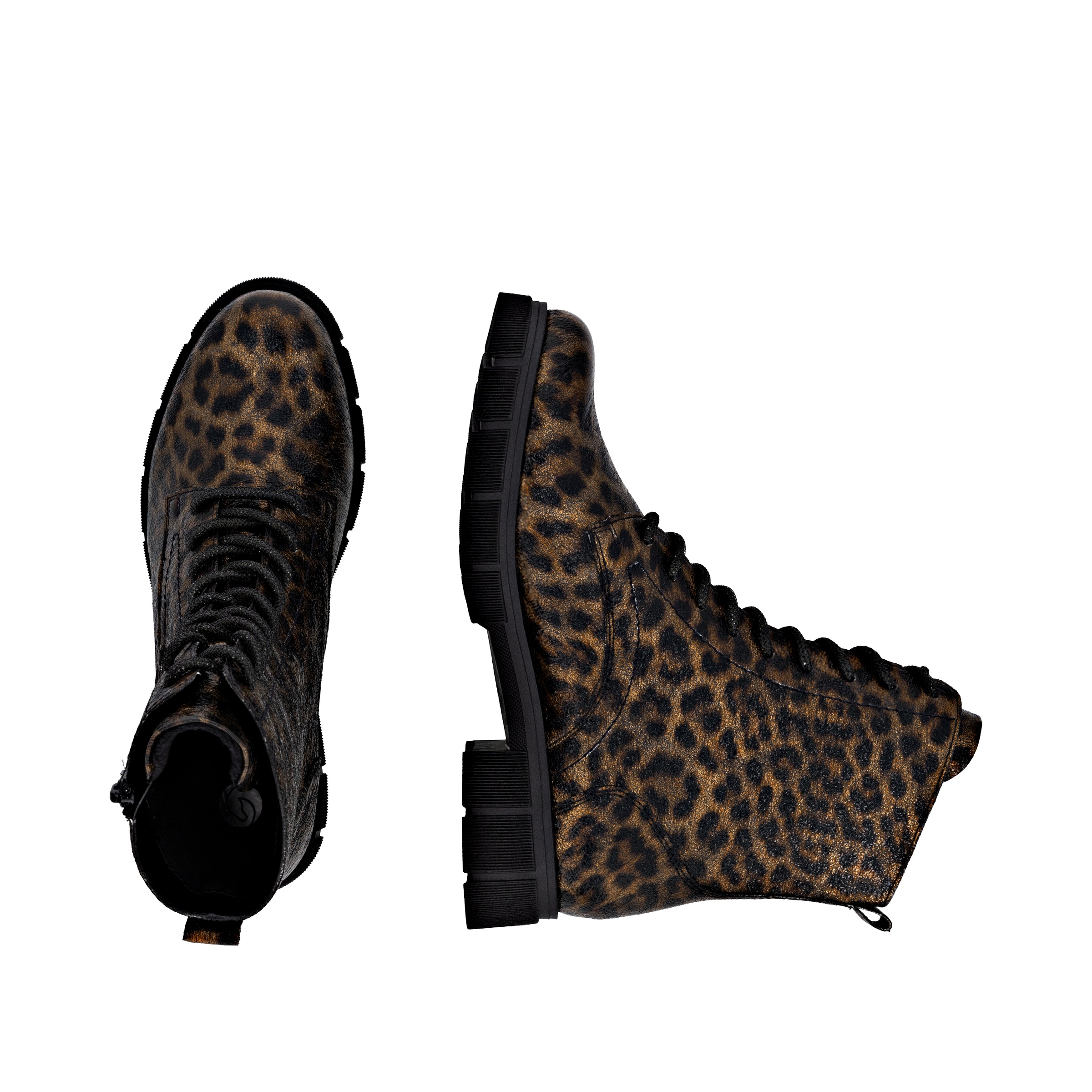 Remonte Schnürstiefelette, Schnürboots, Stiefelette, Profilsohle, mit Glitzer-Schnürsenkel