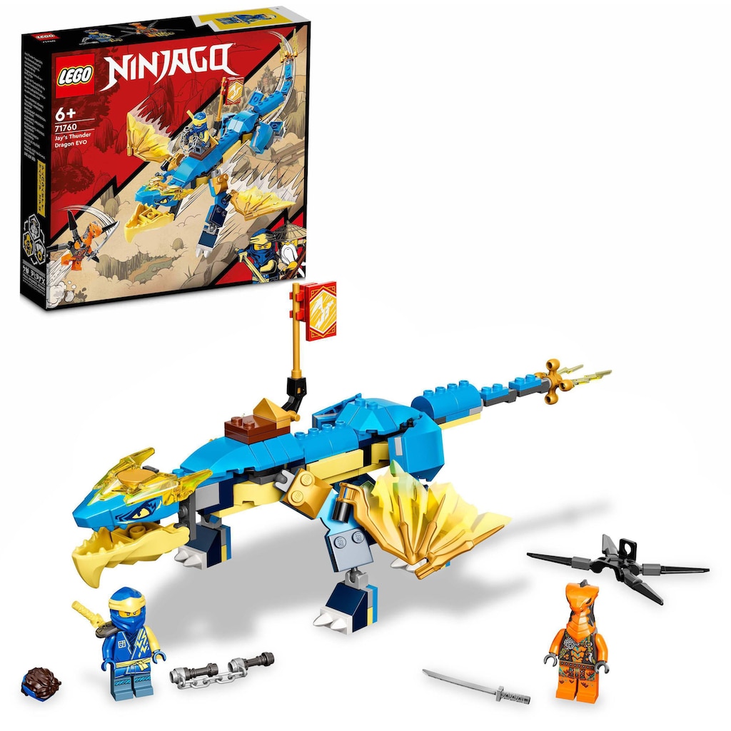 LEGO® Konstruktionsspielsteine »Jays Donnerdrache EVO (71760), LEGO® NINJAGO®«, (140 St.)