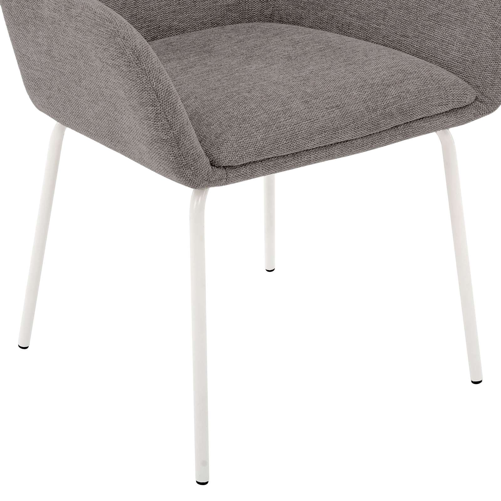 OTTO home Esszimmerstuhl »Gabbie« (Set) 2 Stk.mit weißen Metallbeinen, Webstoff Bezug, Sitzhöhe 47,5 cm