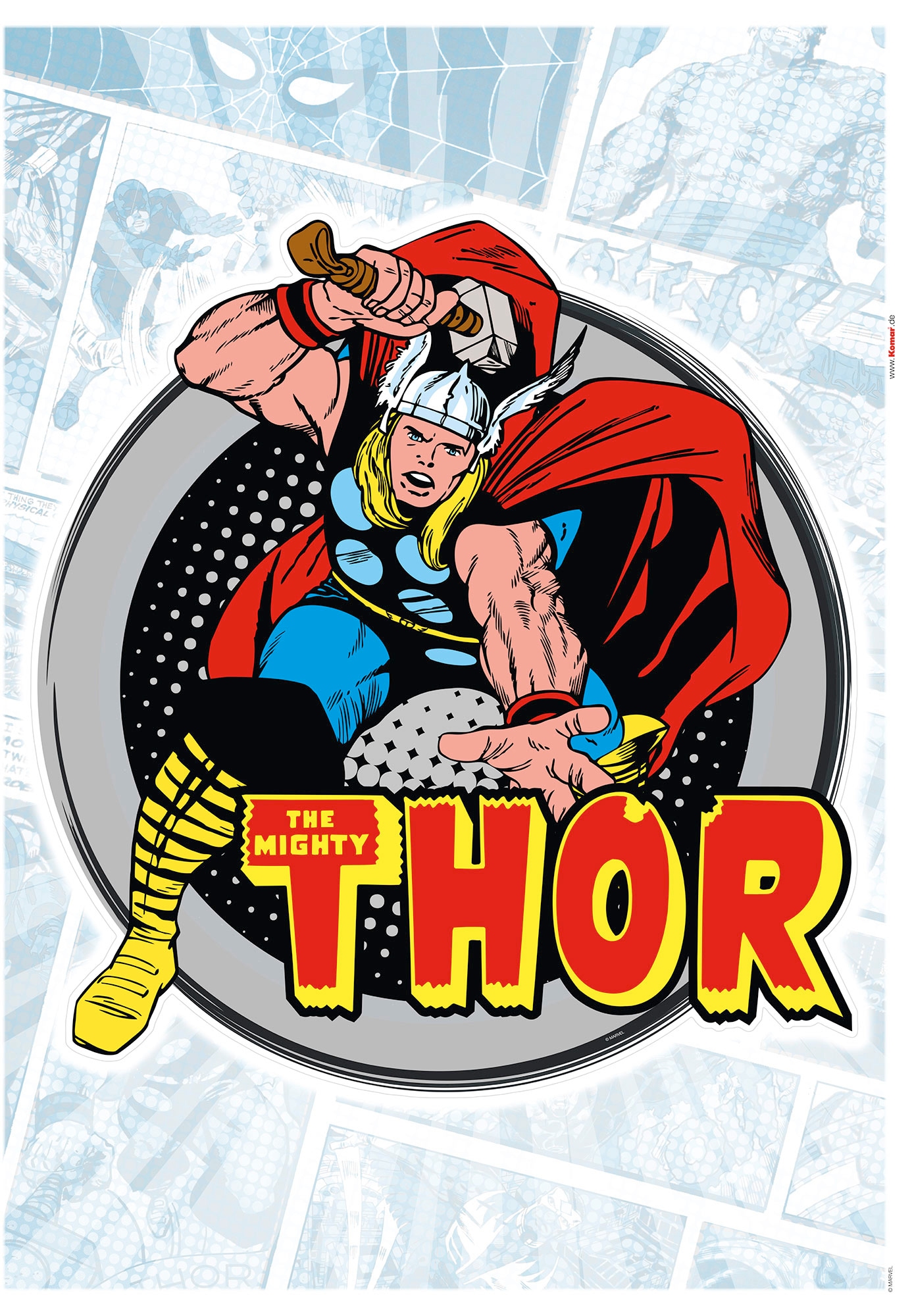 Komar Wandtattoo »Thor Comic cm Rechnung x (1 Classic«, (Breite bestellen auf St.), Wandtattoo 50x70 selbstklebendes Höhe)