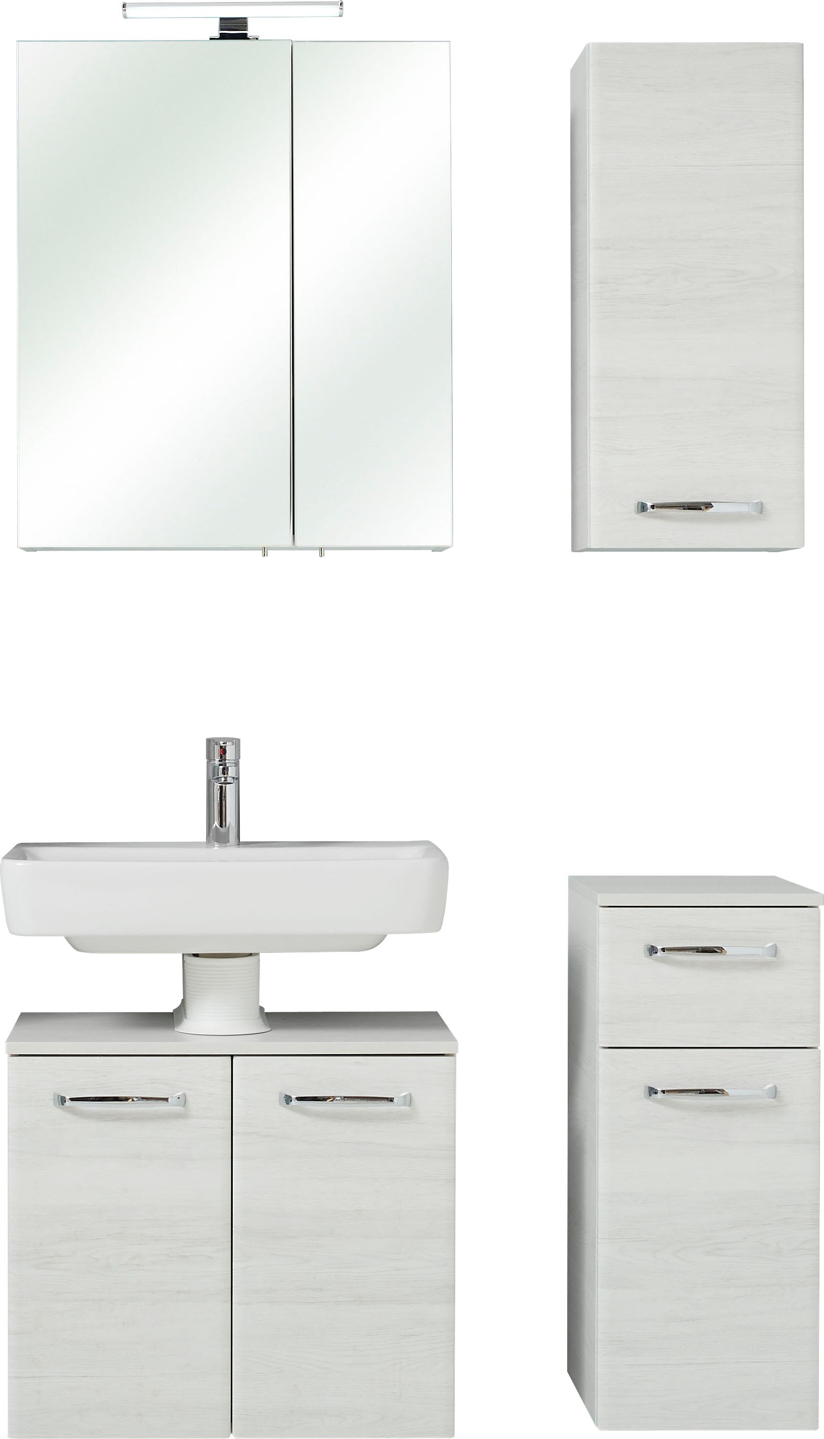 Saphir Badmöbel-Set »Quickset 936 4-teilig, Waschbeckenunterschrank mit LED günstig online kaufen