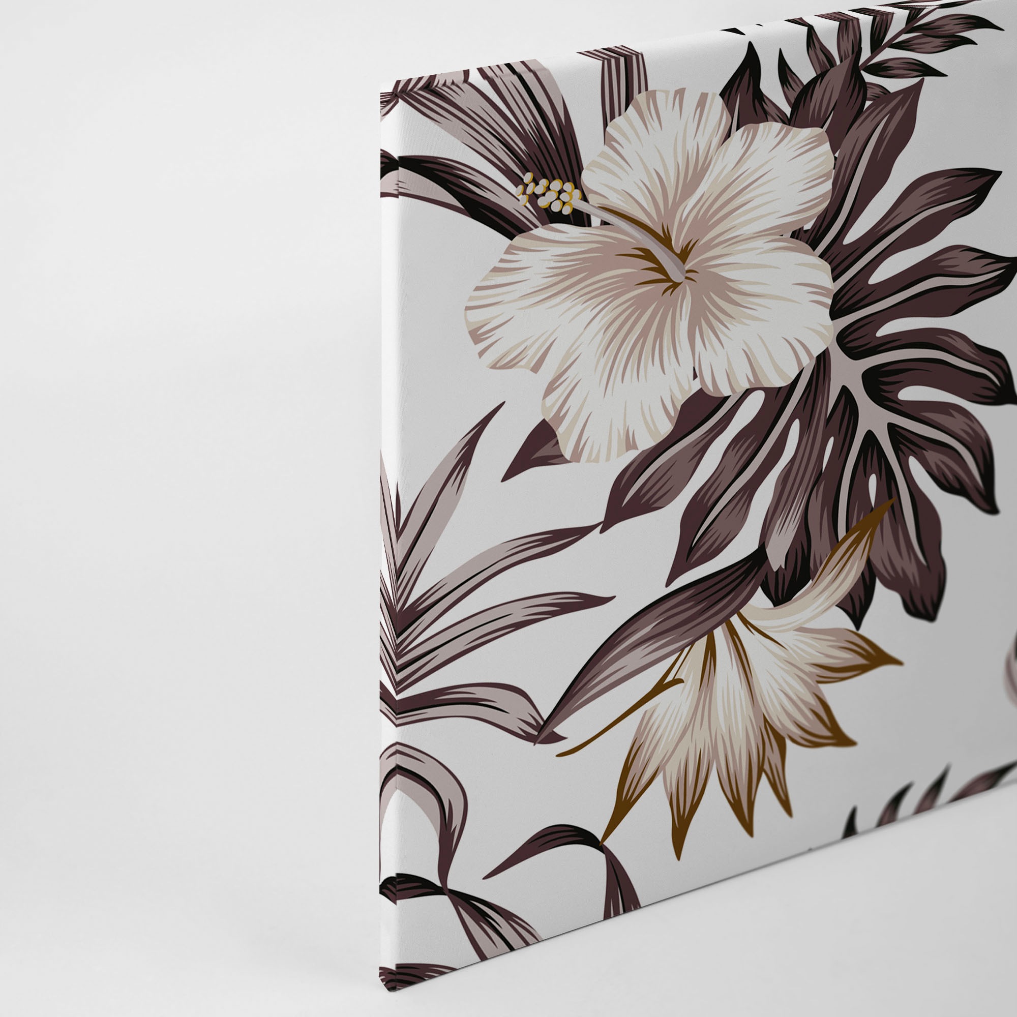 A.S. Création Leinwandbild »Toucan«, Kunst-Blumen-Kinder, (1 St.), Palmenblätter Hibiskus Dschungel Keilrahmen Leinwand-Bild Wohnzimmer