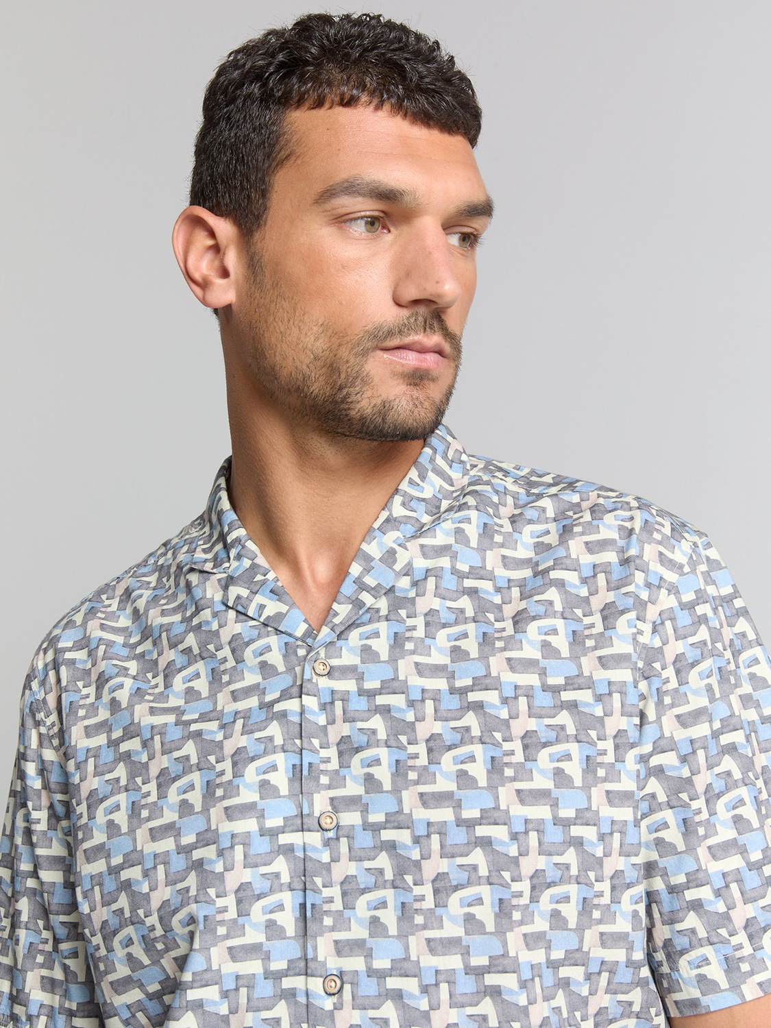 NO EXCESS Langarmhemd »No Excess Bedrucktes Hemd«