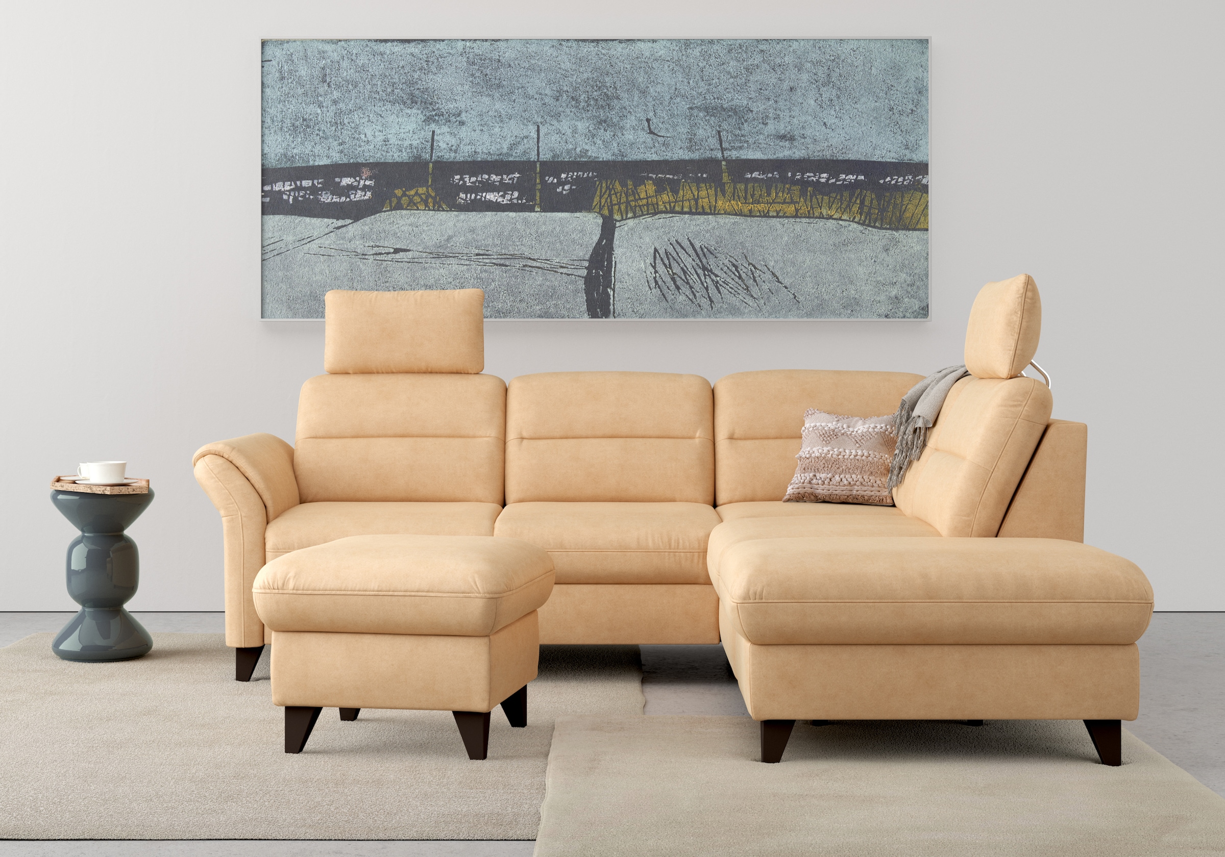 sit&more Ecksofa »Mellum L-Form«, Federkern, wahlweise mit Bettfunktion, St günstig online kaufen
