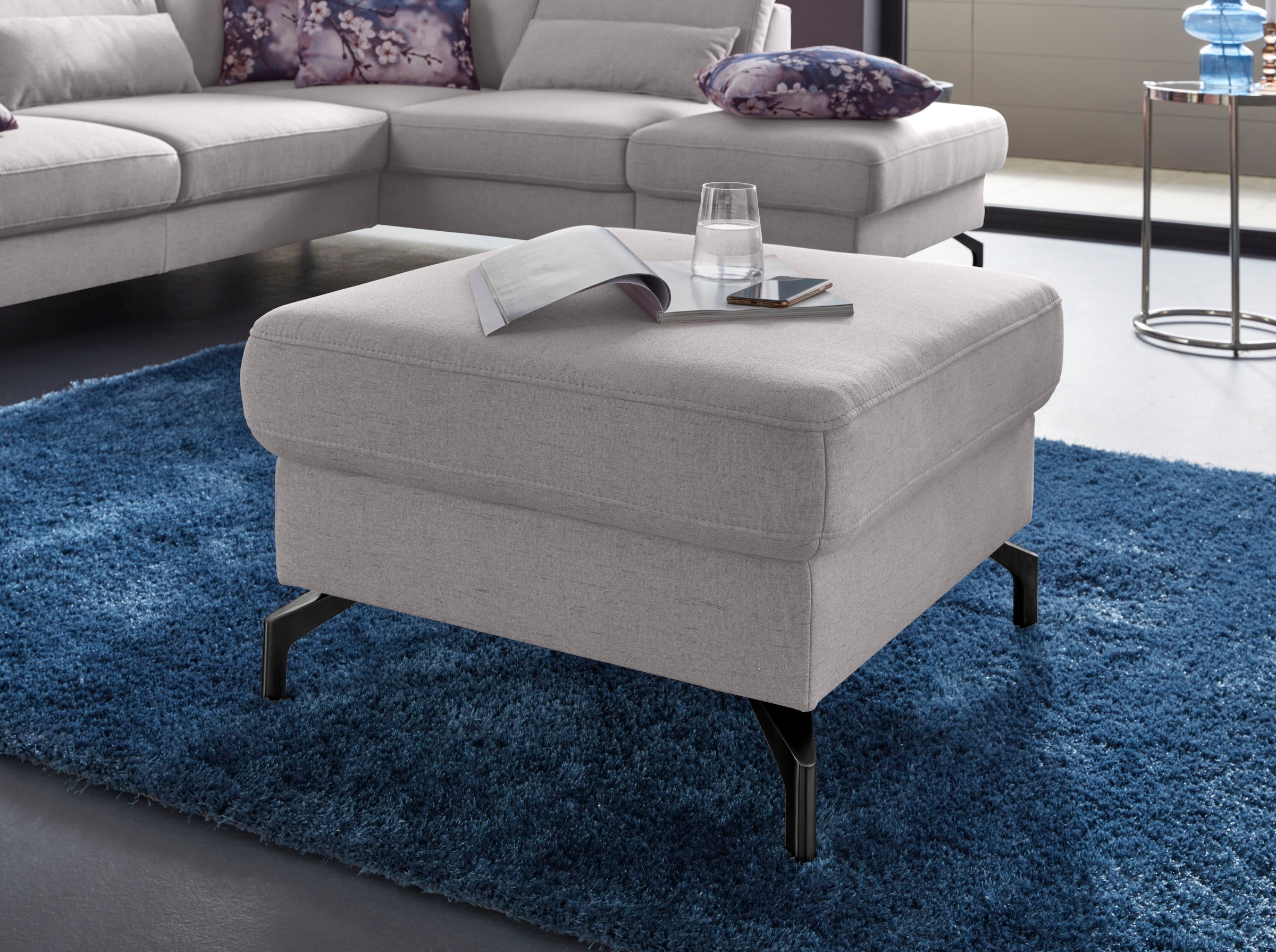 sit&more Hocker »Percy«, Fußhöhe 15cm, wahlweise mit unterschiedlichen Fußf günstig online kaufen