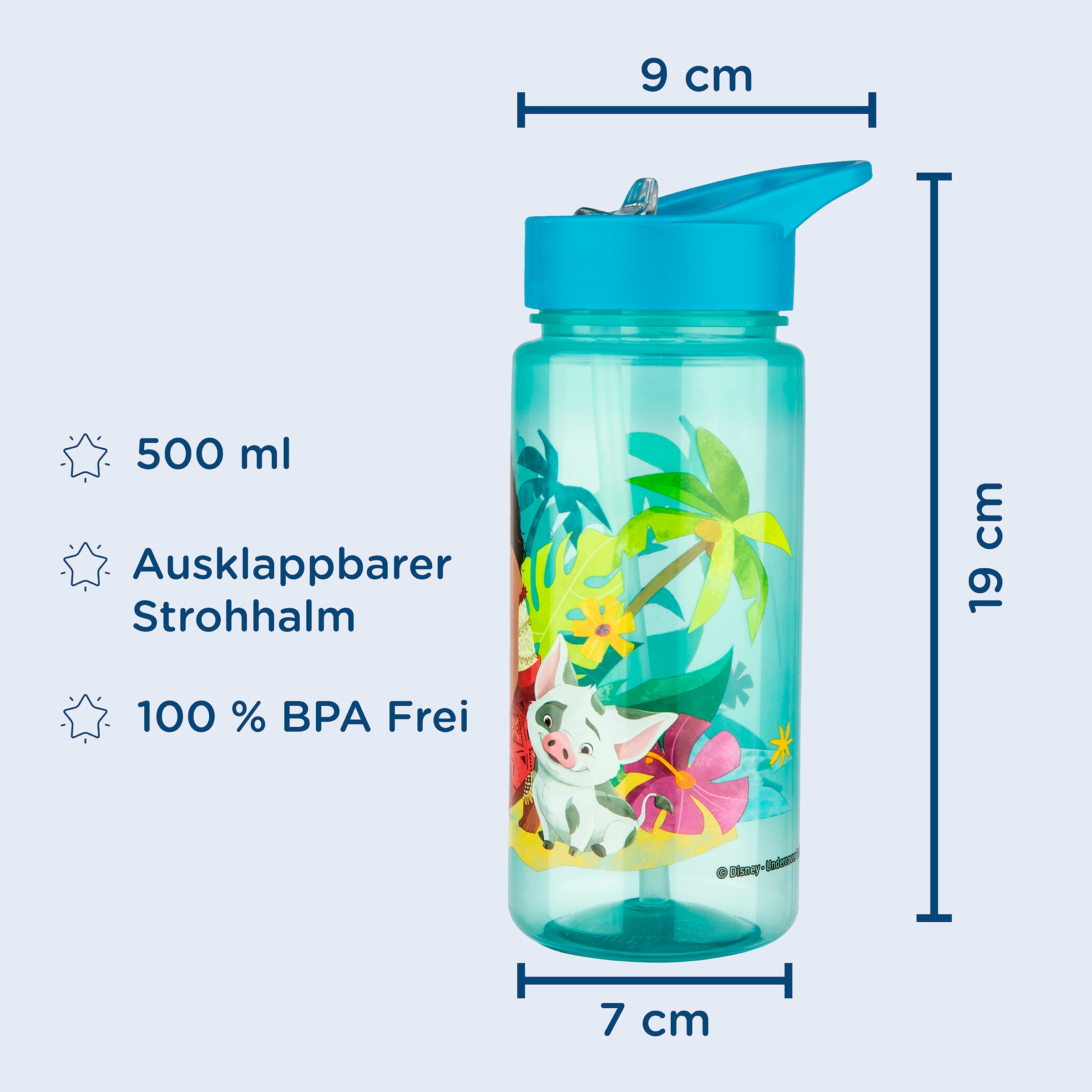 Scooli Lunchbox »Brotzeitdose + Trinkflasche, Vaiana«, (2 tlg.), mit Trinkflasche