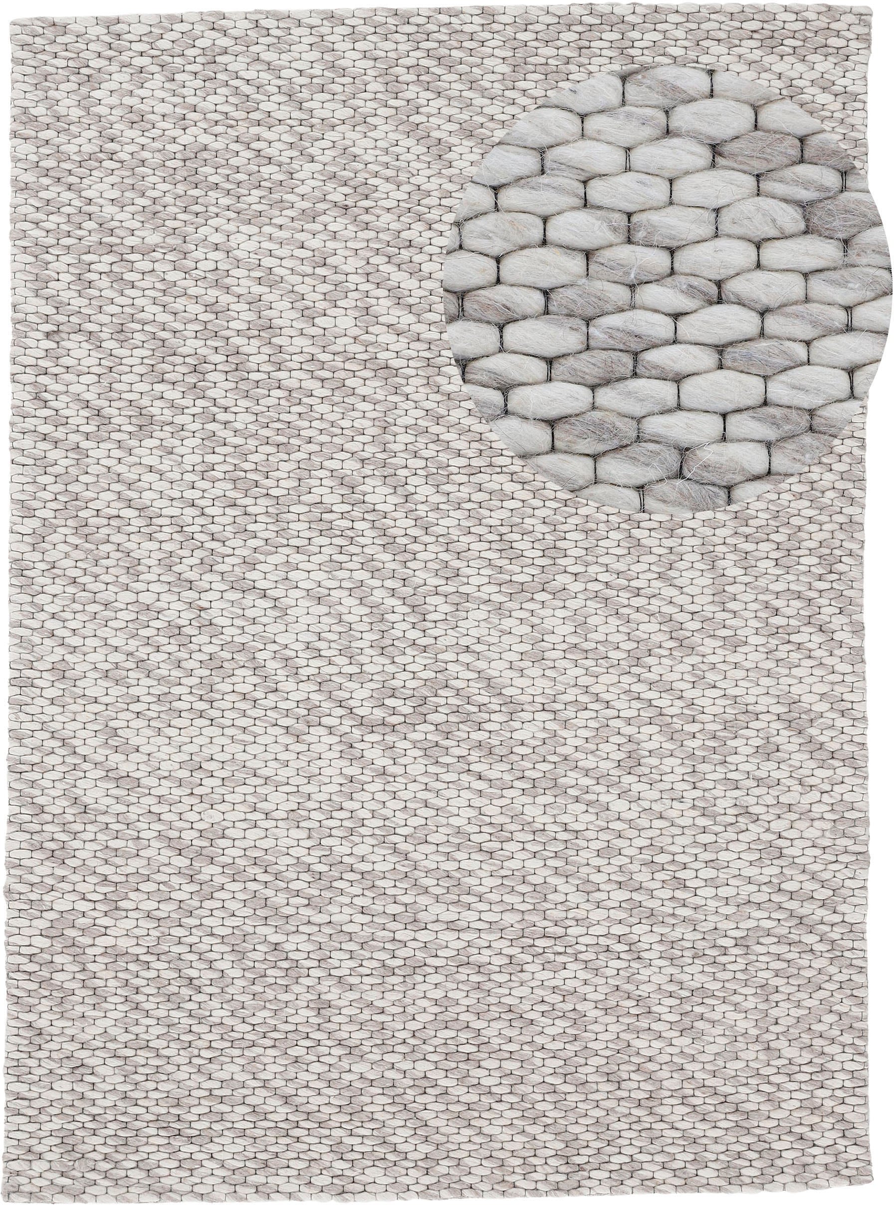 carpetfine Wollteppich »Sina, auch als Läufer«, rechteckig, 14 mm Höhe, Han günstig online kaufen