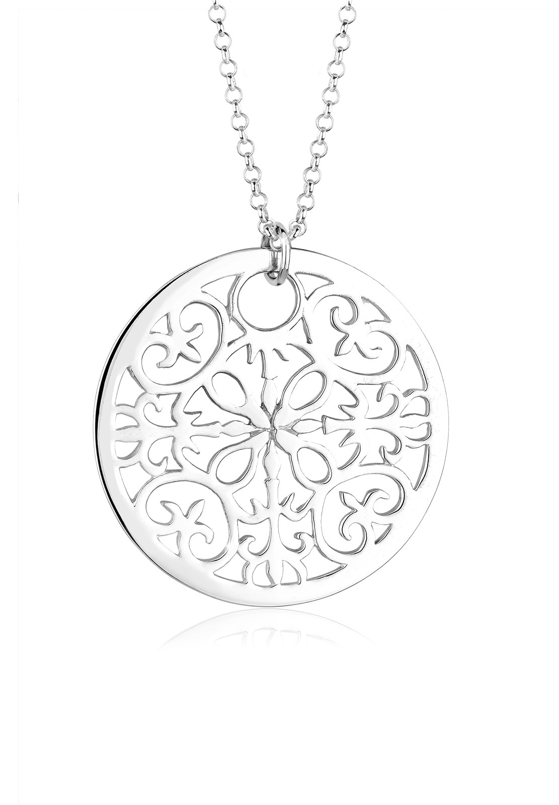 Symbol 925 Elli kaufen »Ornament Silber« online Kette mit Anhänger Rund Anhänger