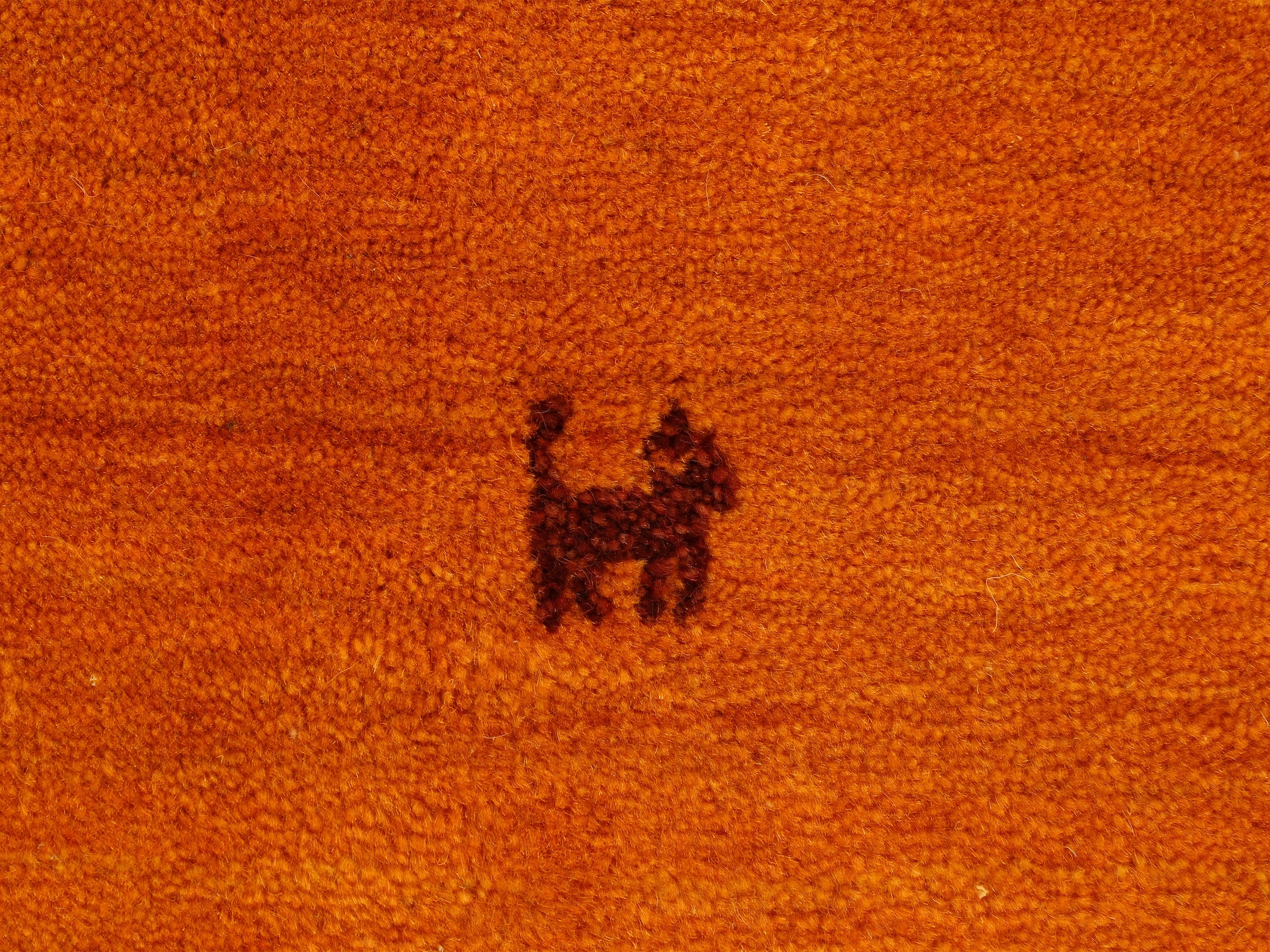carpetfine Wollteppich »Gabbeh-Uni«, quadratisch, 15 mm Höhe, reine Wolle, handgewebt, Gabbeh Loom Tiermotiv, Sonderform Quadrat