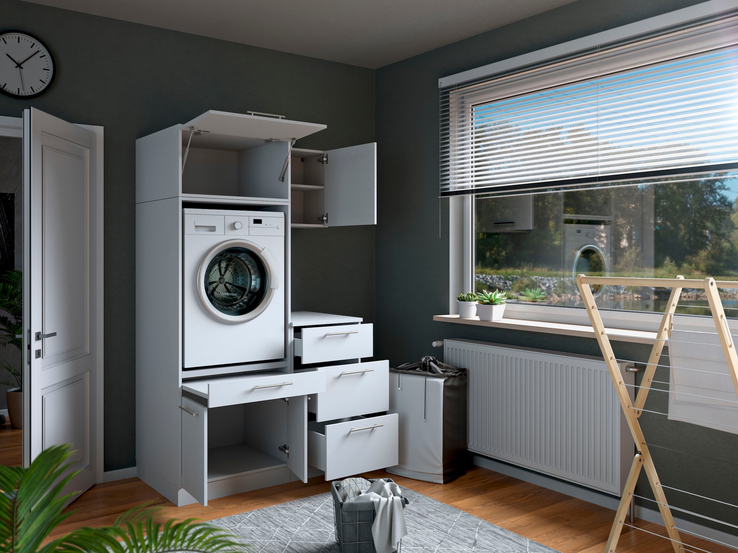 Laundreezy Mehrzweckschrank-Set »Laundreezy, 4-tlg. Mehrzweckschrank-Set B/H/T 118/200/68 cm« 4 Stk. tlg.