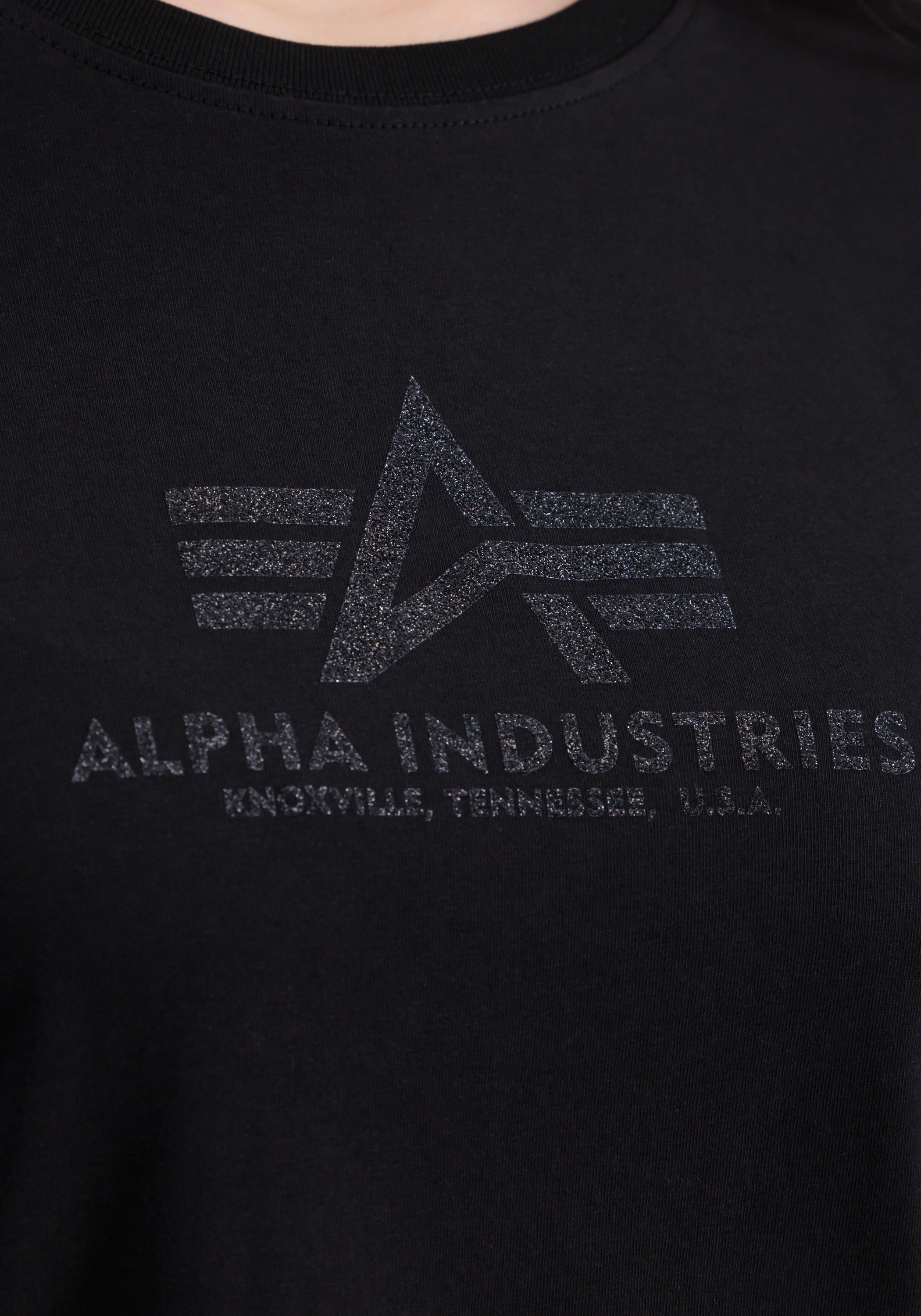 Alpha Industries T-Shirt »Alpha Industries Women - T-Shirts Basic T Long Glitter Women«
