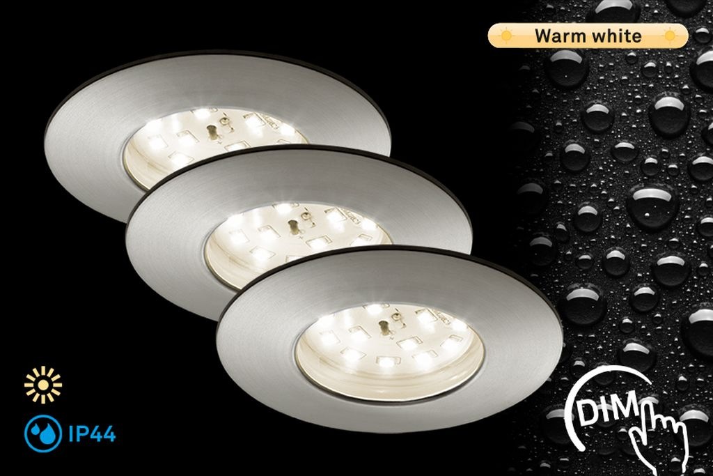 Briloner Leuchten LED Einbauleuchte »ATTACH DIM«, 3er-Set, LED fest verbaut günstig online kaufen